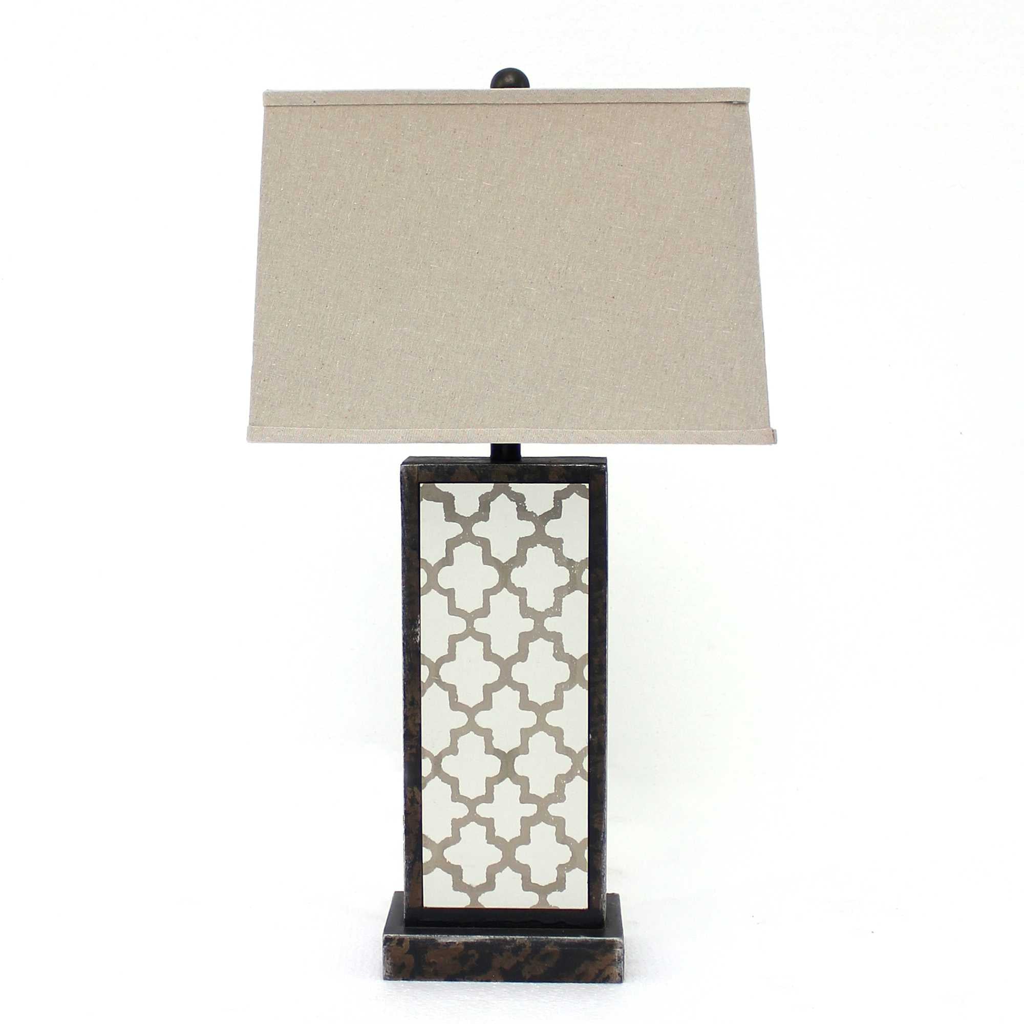 5.25 X 8 X 30 Bronze Rock Floral Base - Table Lamp