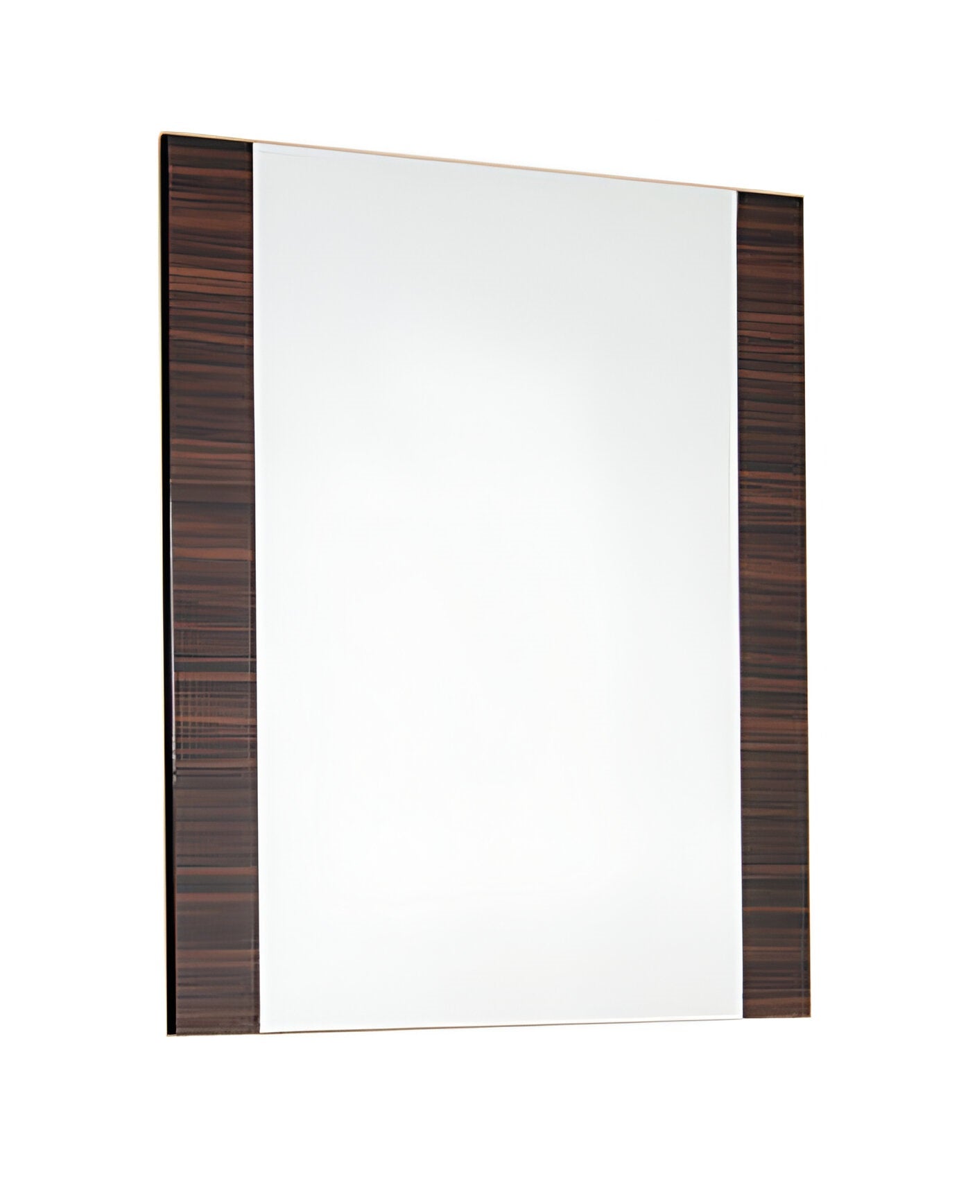 45" Ebony Mdf  Glass  And Veneer Mirror