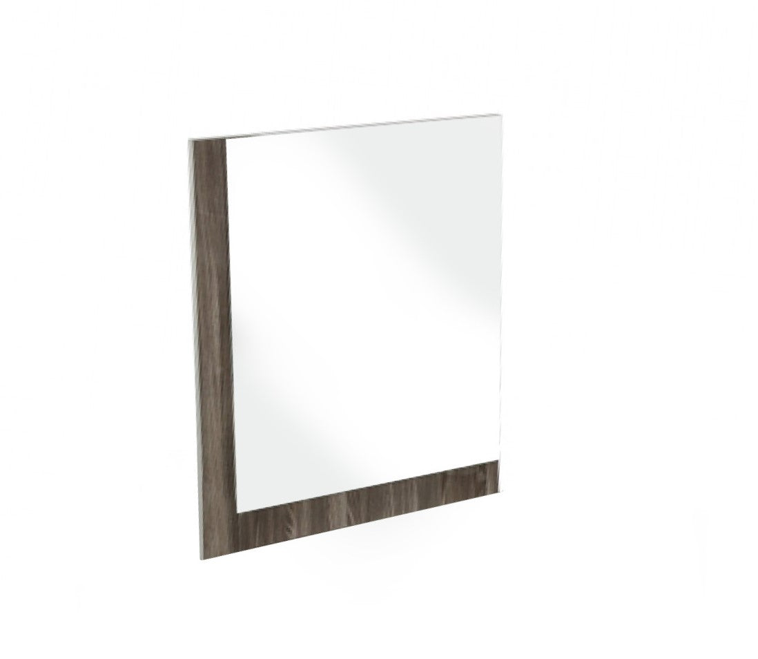 39" Ebony Mdf  Veneer  And Glass Mirror