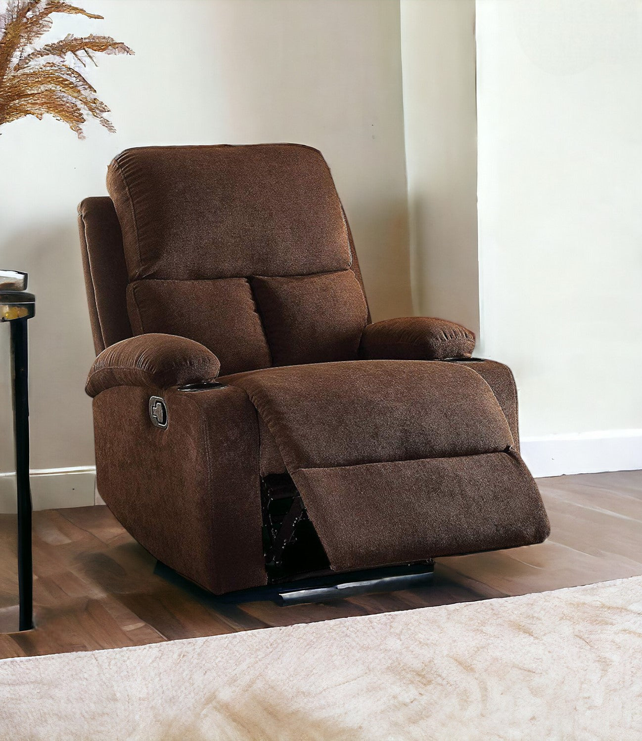 32" Blue Linen Recliner