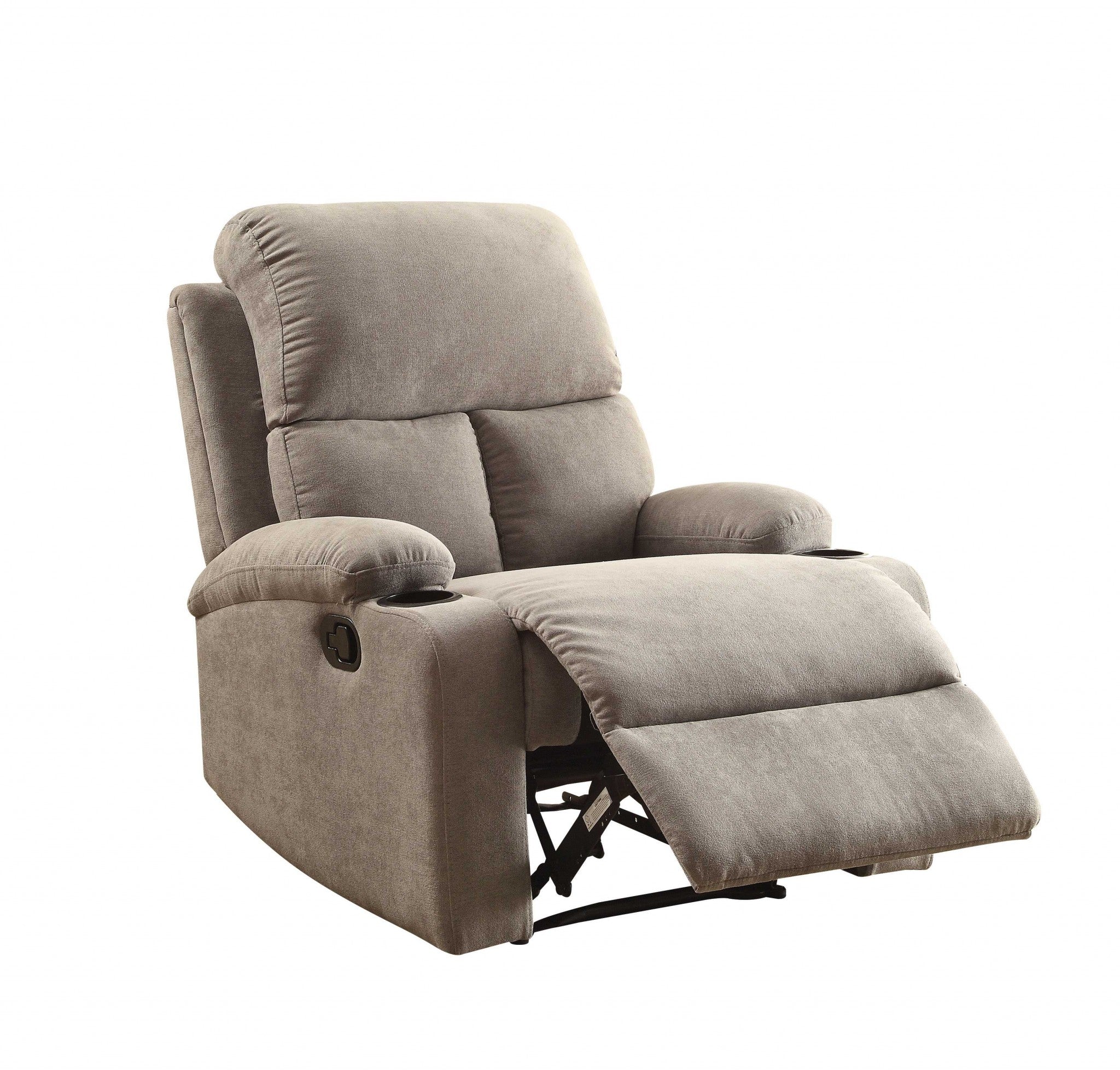 32" Blue Linen Recliner