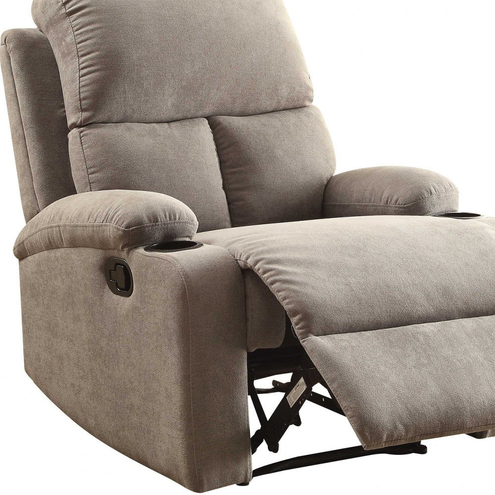 32" Blue Linen Recliner