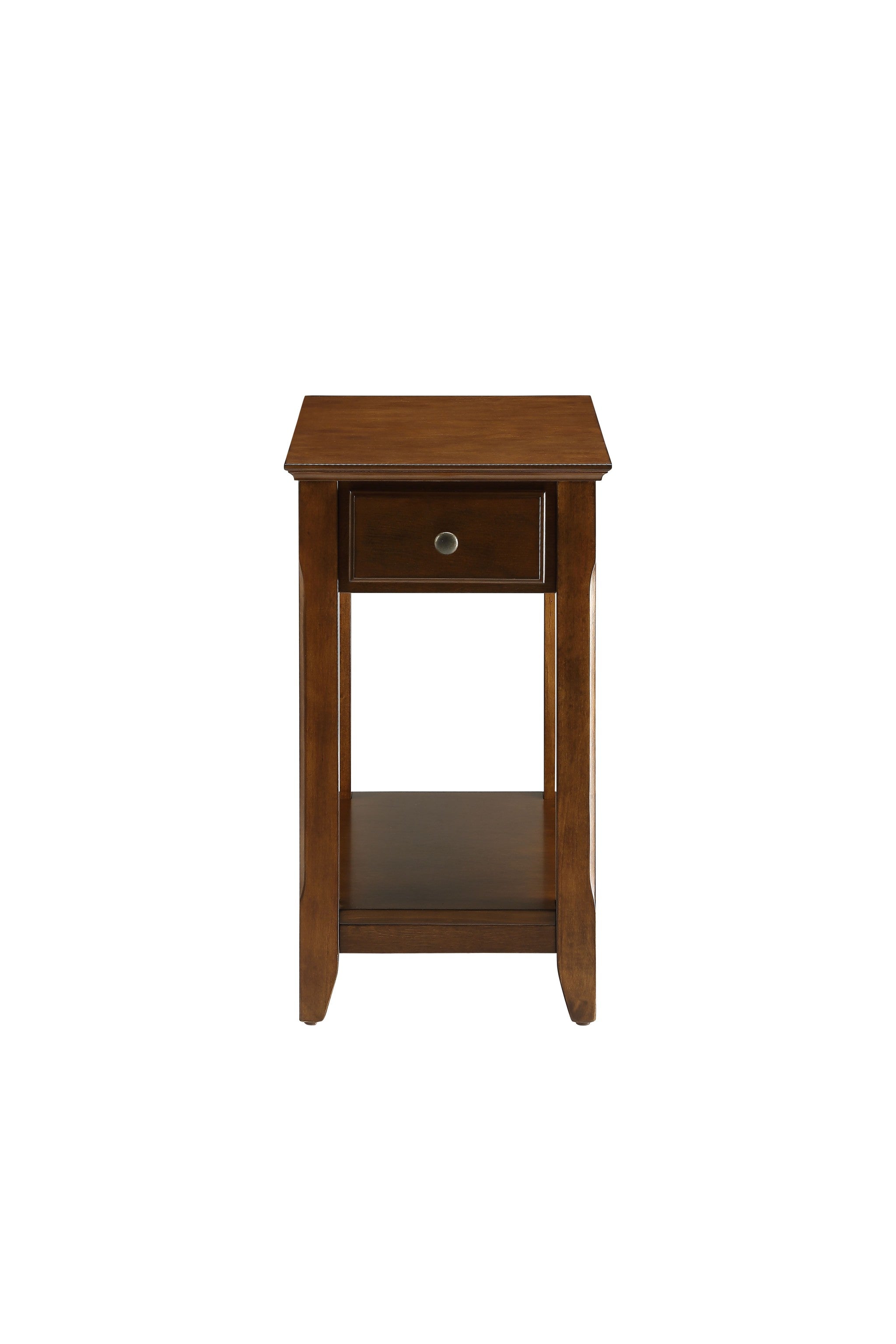 23" Brown Solid Wood End Table