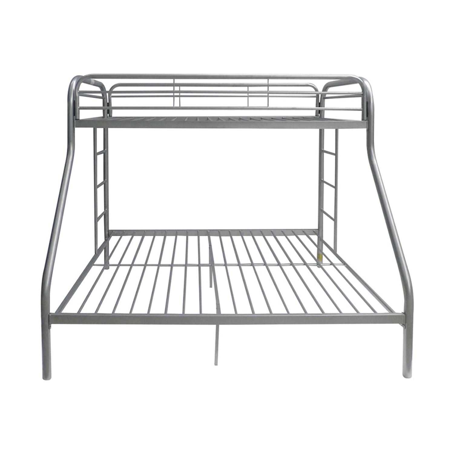 White Twin Over Full Contemporary Metal Bunk Bed