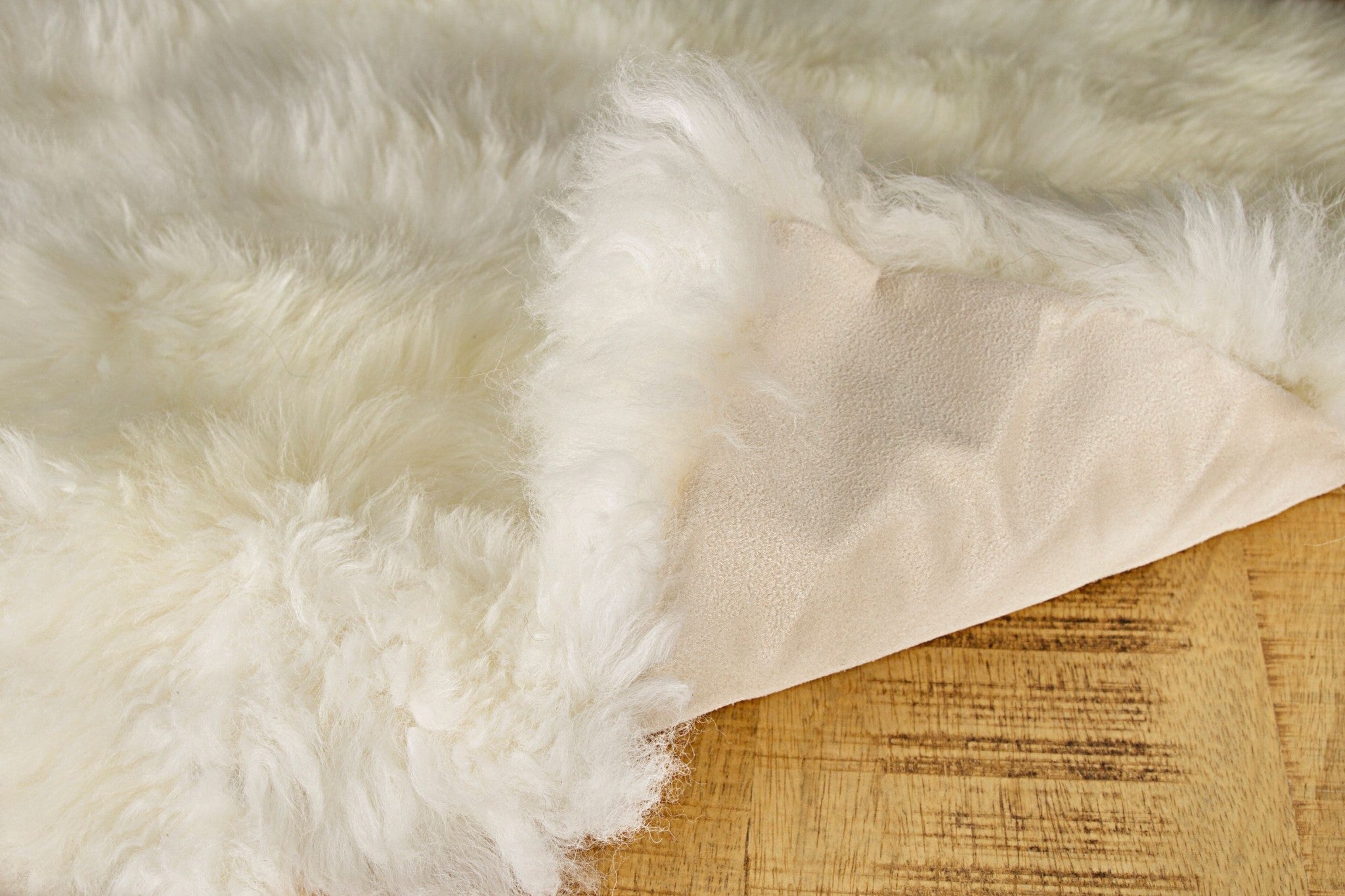 18" Natural Sheepskin Throw Pillow