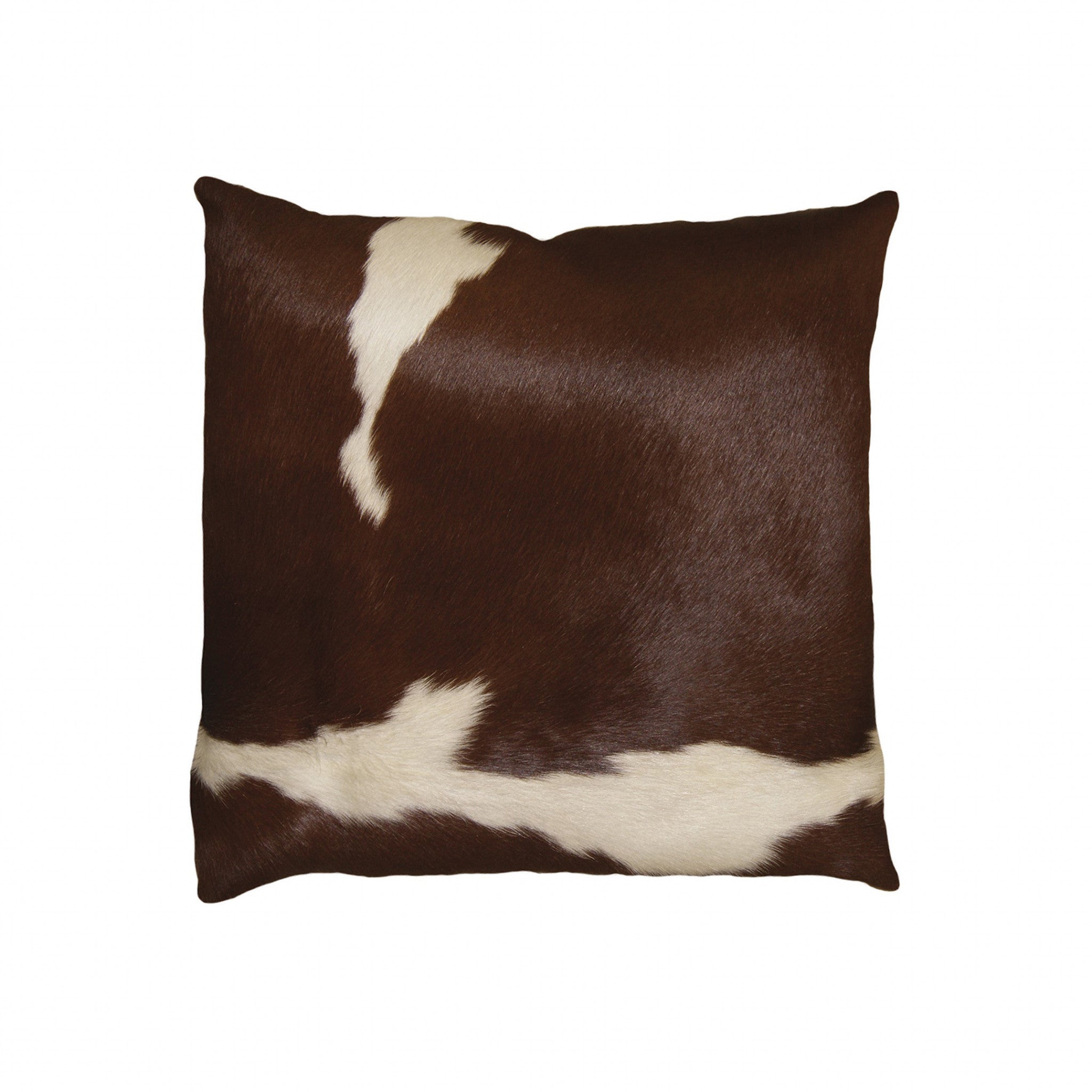 18" X 18" X 5" Chocolate Cowhide  Pillow