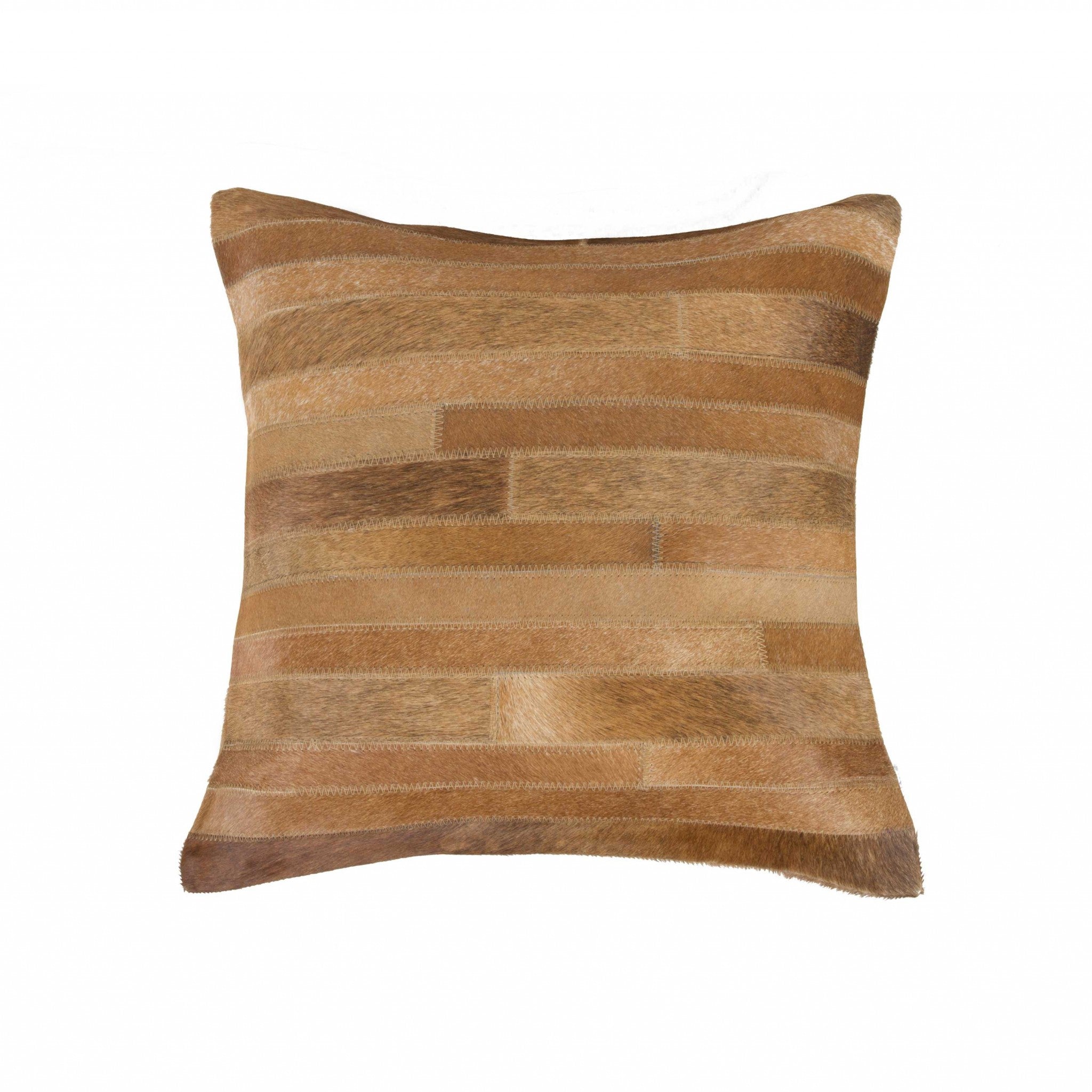 18" X 18" X 5" Brown  Pillow