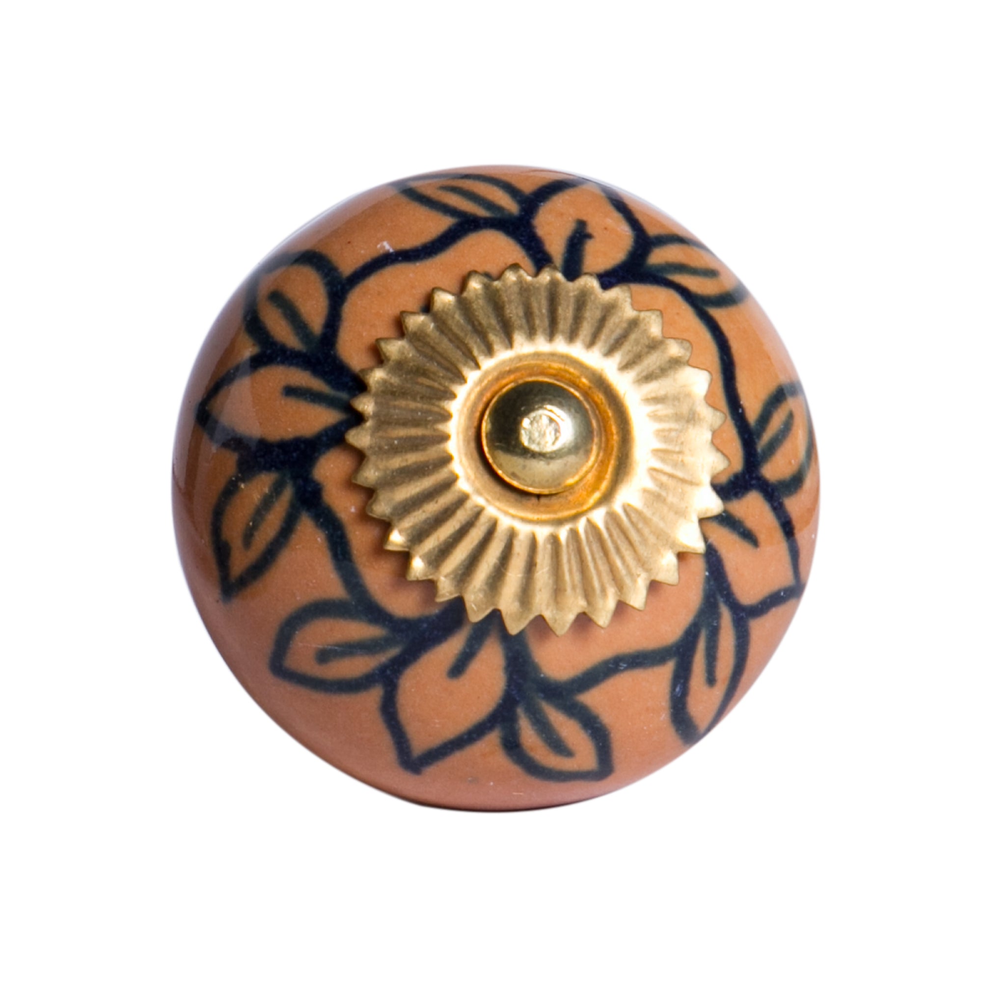 1.5" X 1.5" X 1.5" Orange Gold And Black  Knobs 8 Pack