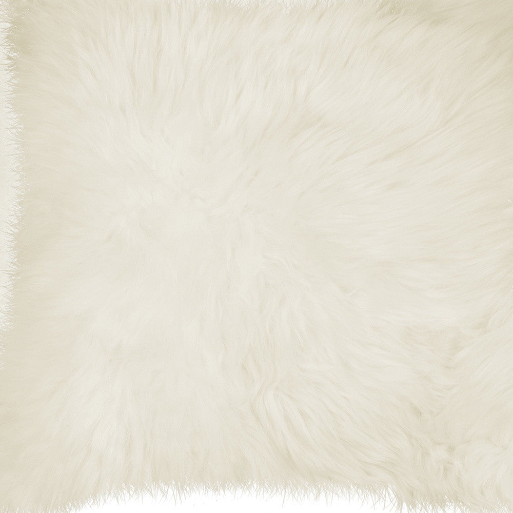 18" X 18" Natural Sheepskin Fur Set Of 2 Pillow