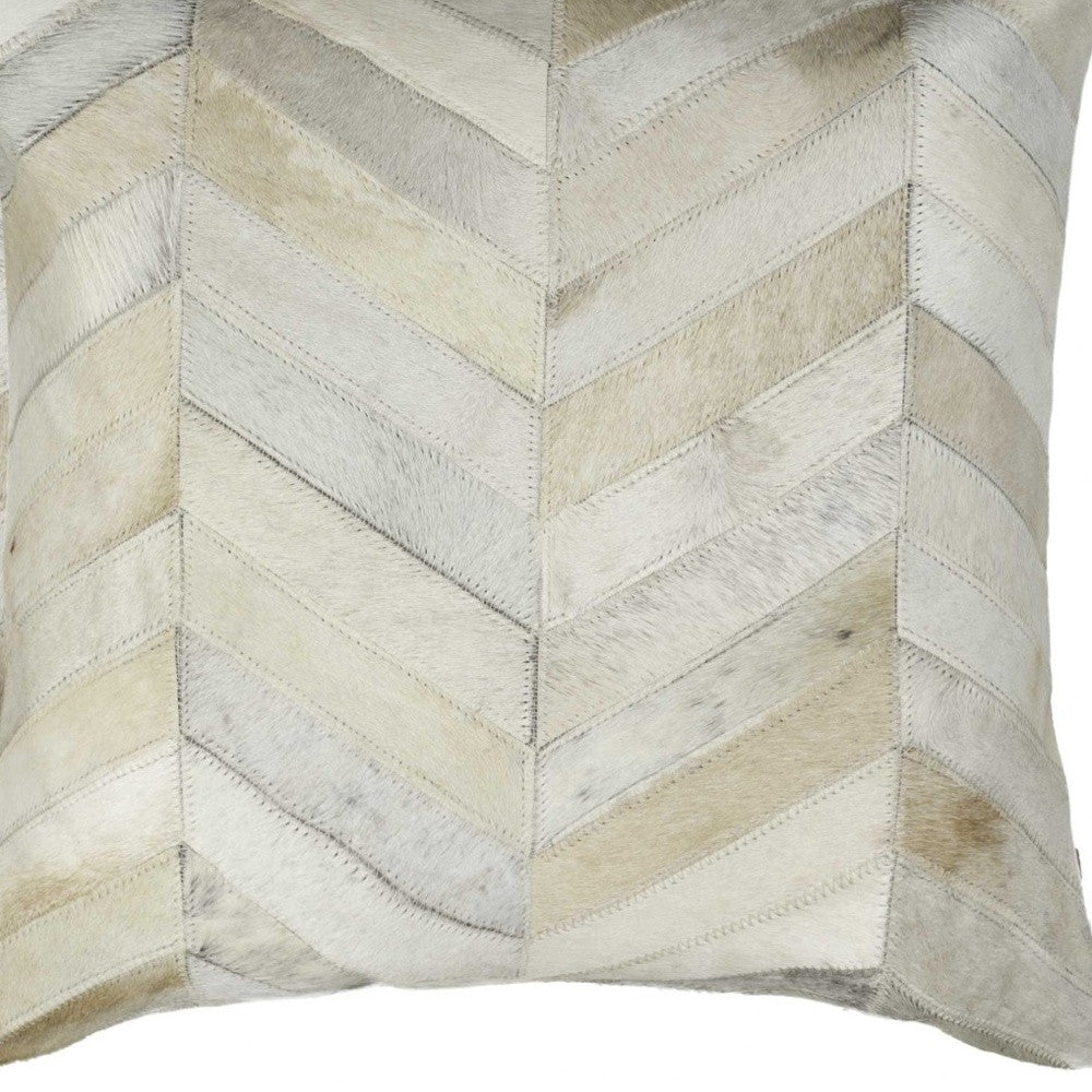 Set of Two Natural Cowhide Throw Pillow