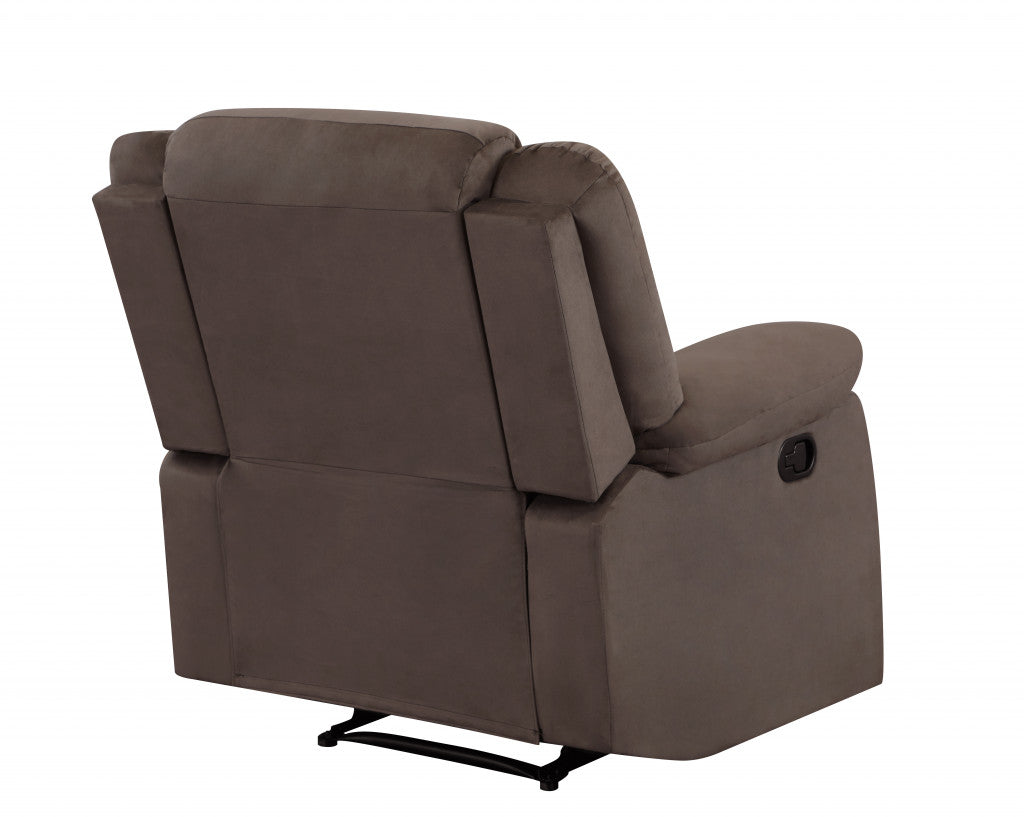 40" Contemporary Brown Fabric Chair