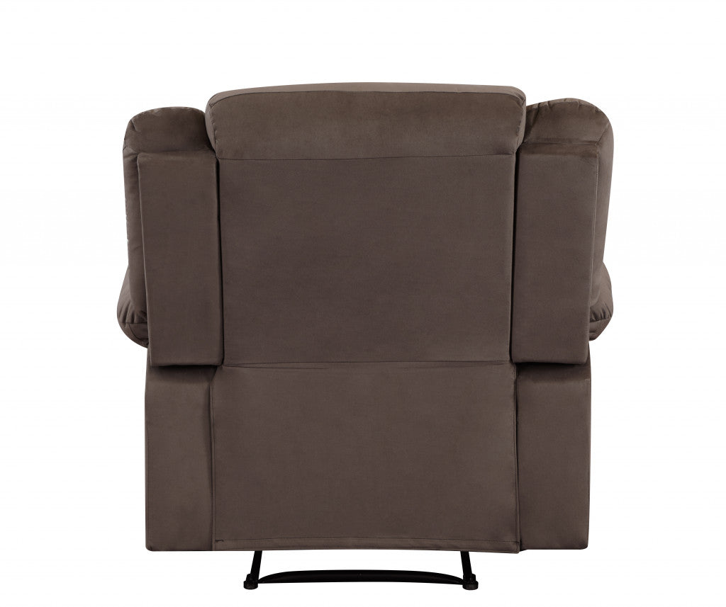 40" Contemporary Brown Fabric Chair