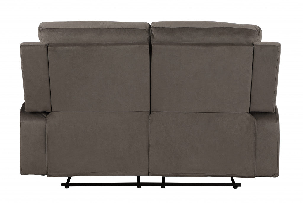 40" Modern Brown Fabric Loveseat