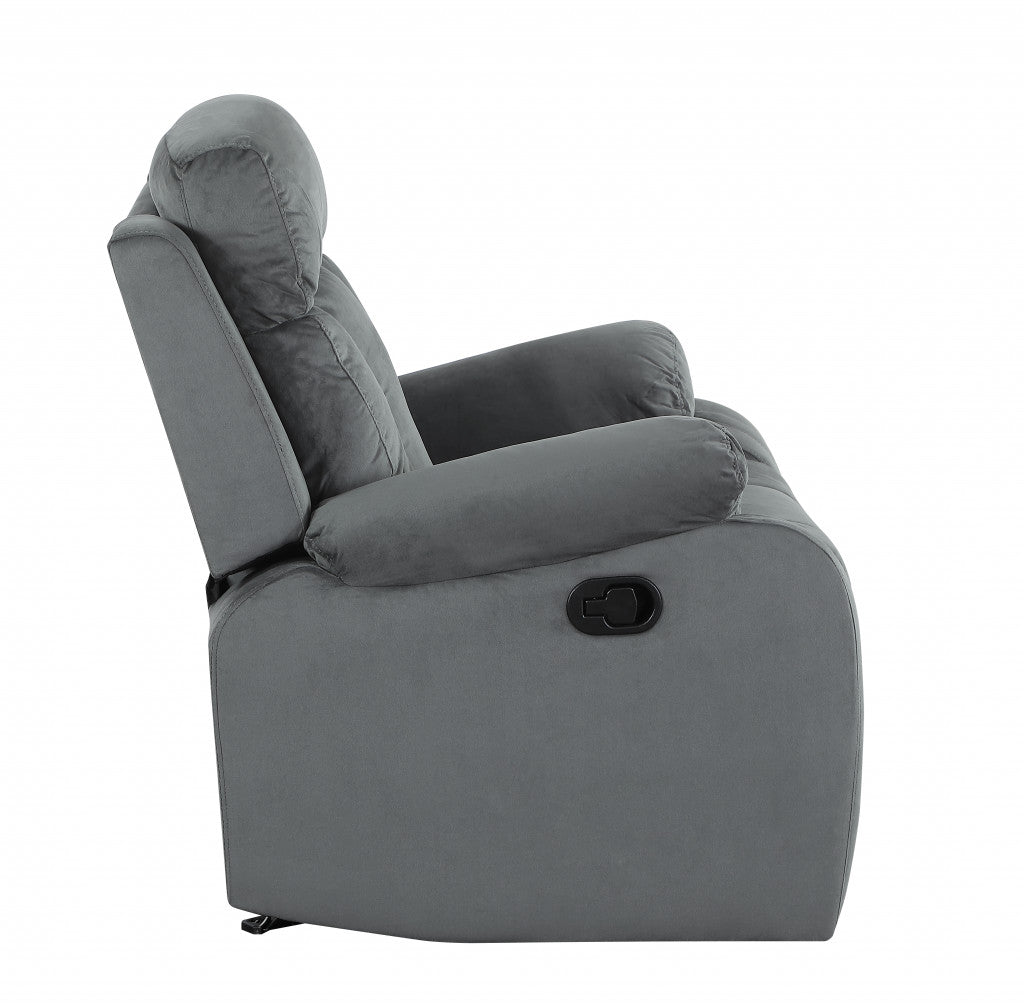 40" Modern Grey Fabric Chair