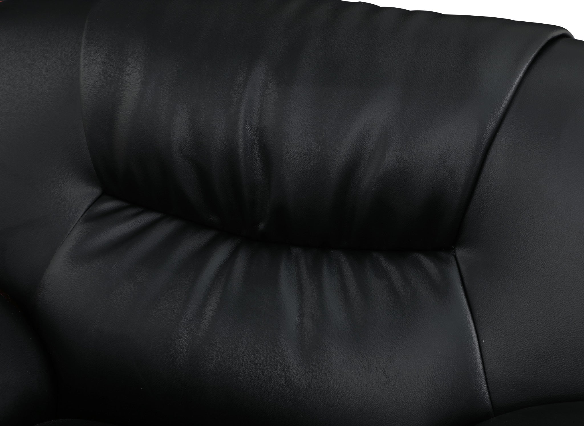 64" Black And Silver Faux Leather Love Seat