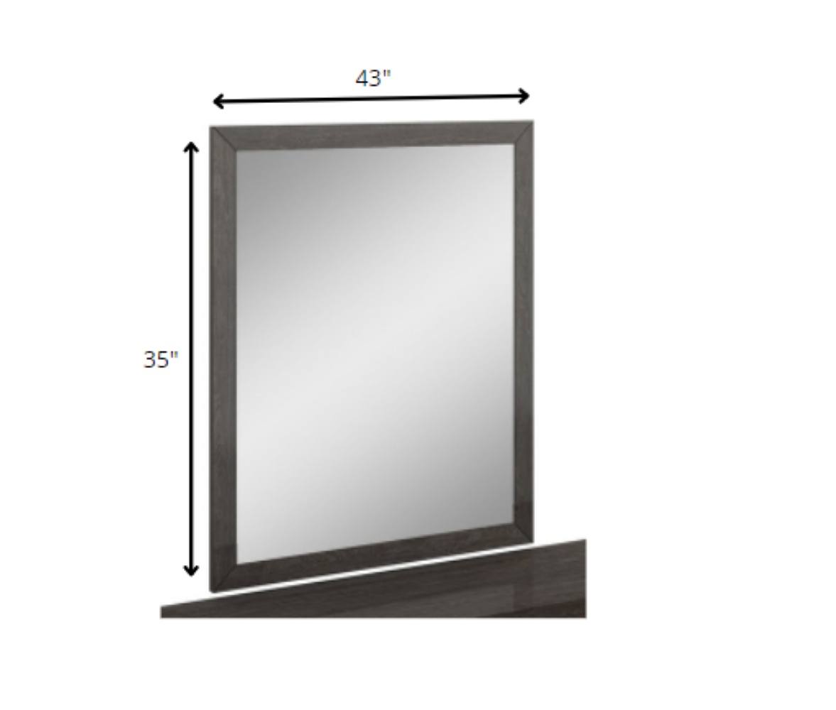 43" Refined Grey High Gloss Mirror