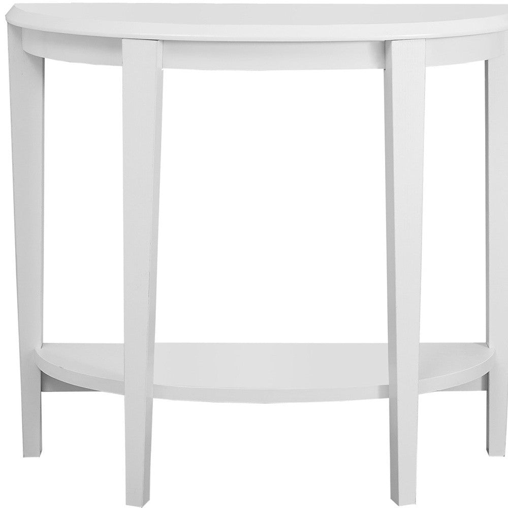 33" White End Table With Shelf