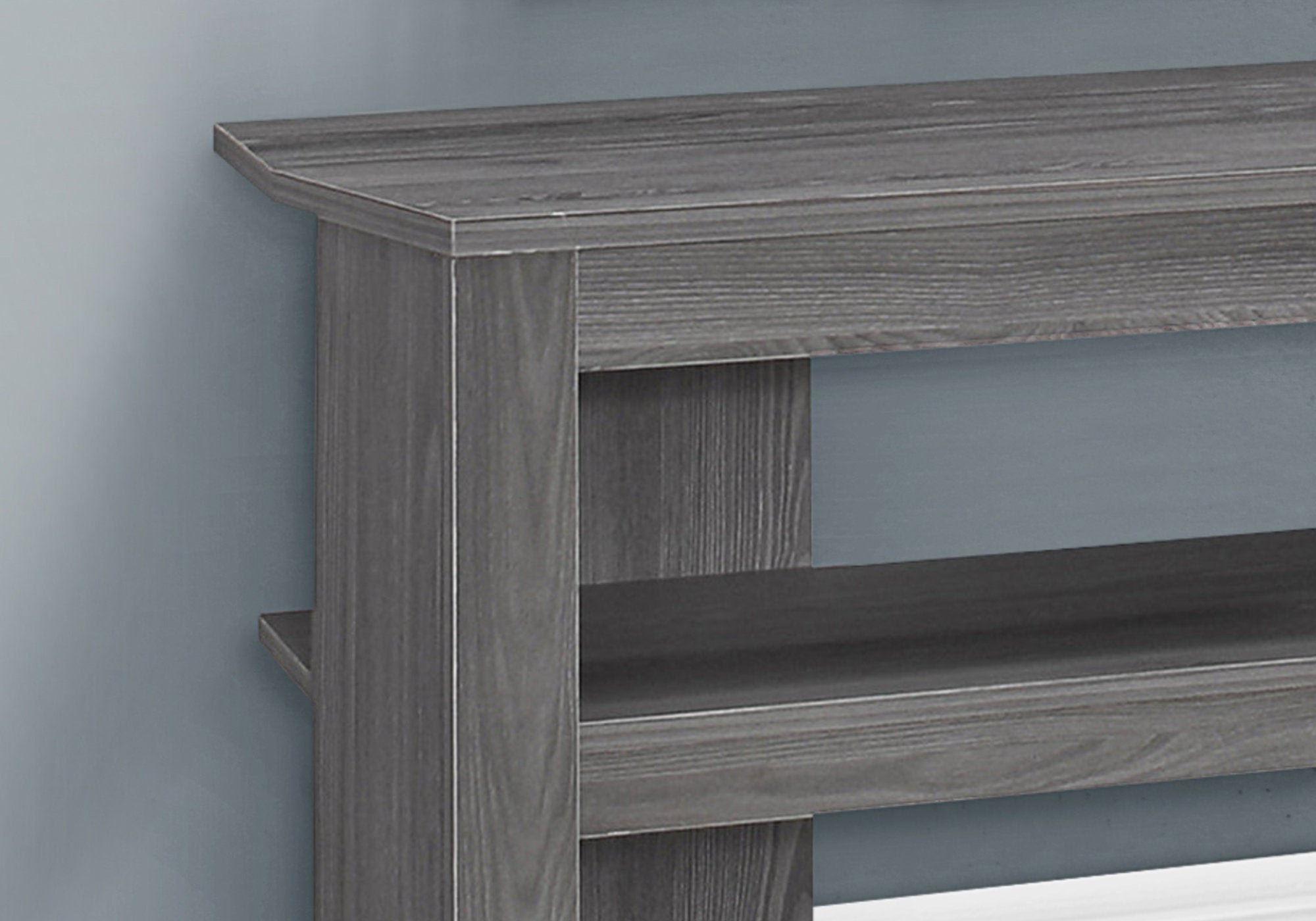 42" Ash Gray Open Shelving TV Stand