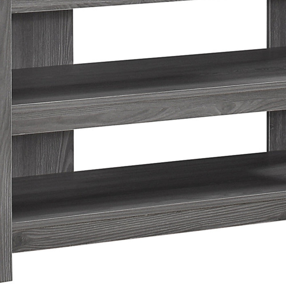 42" Ash Gray Open Shelving TV Stand