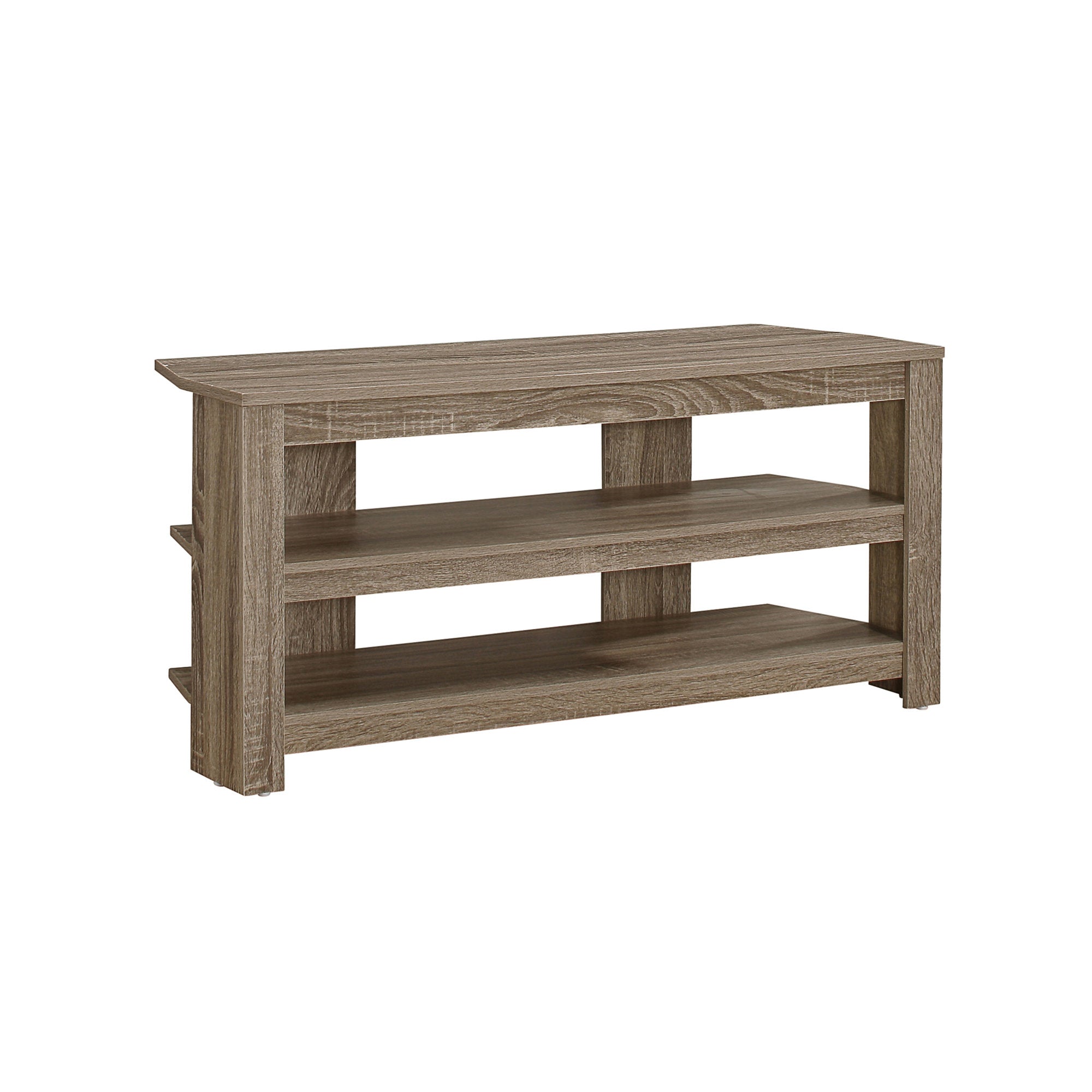 42" Ash Gray Open Shelving TV Stand