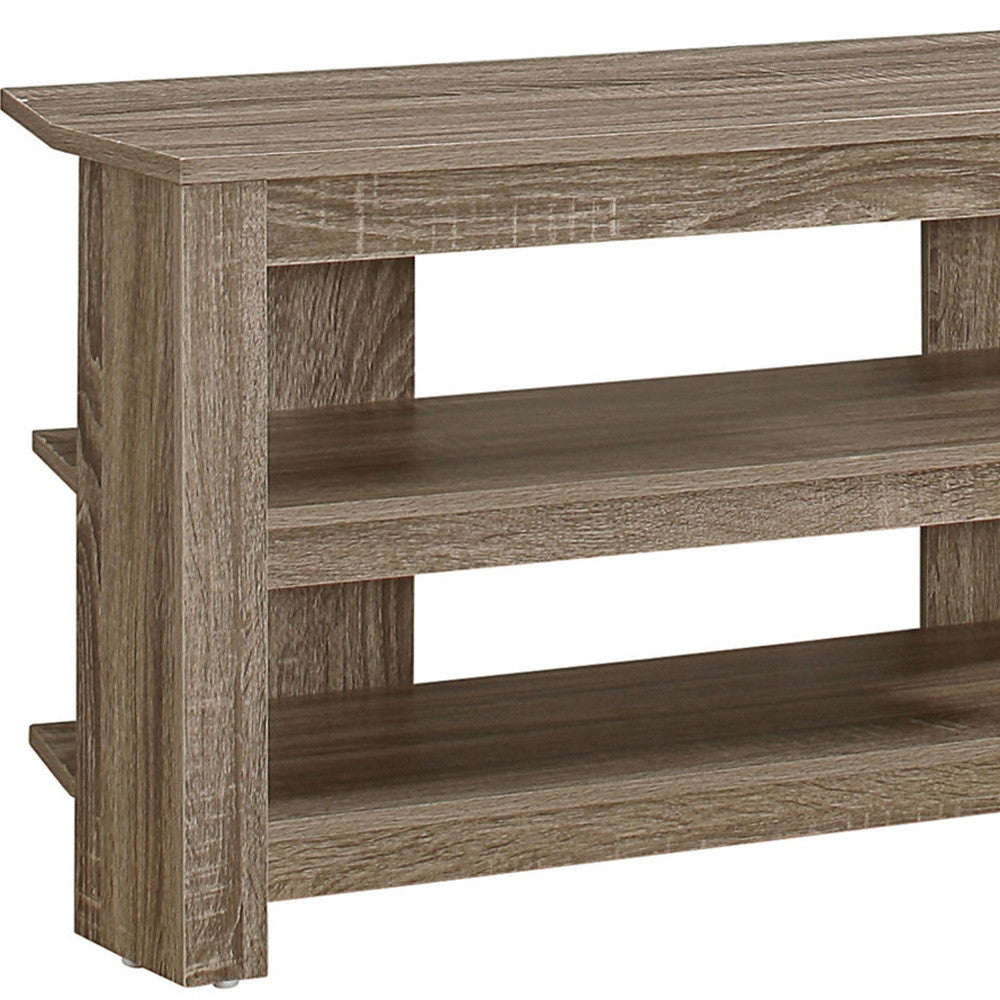 42" Ash Gray Open Shelving TV Stand