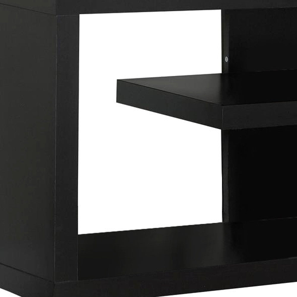 60" Dark Brown Cabinet Enclosed Storage TV Stand