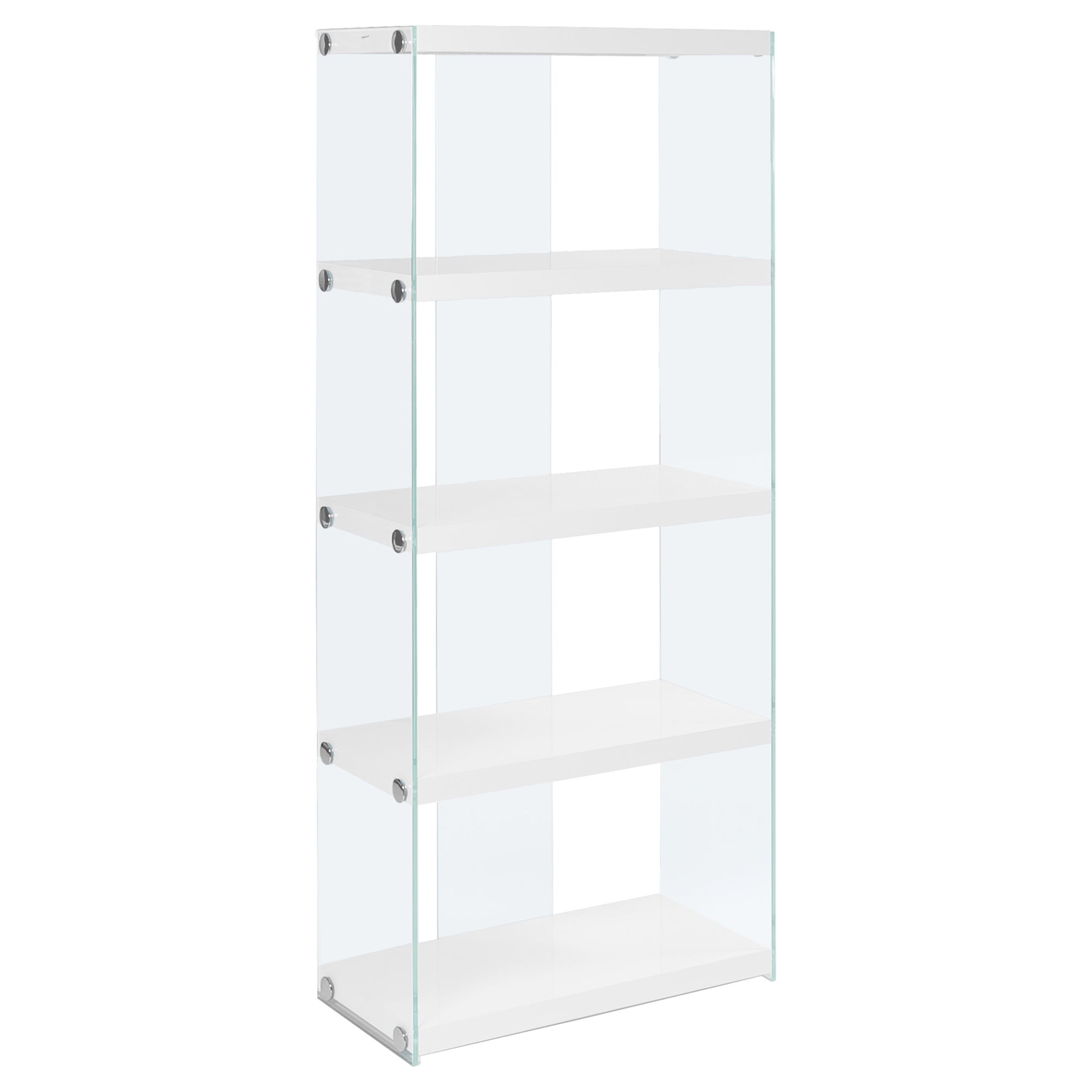 59" Brown Wood Etagere Bookcase