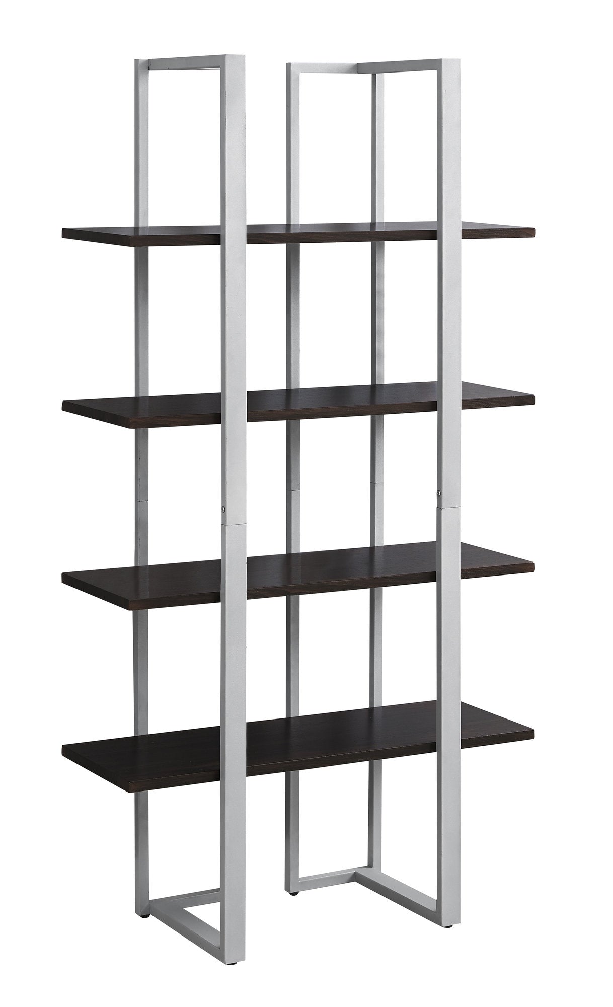 60" Black Metal Bookcase