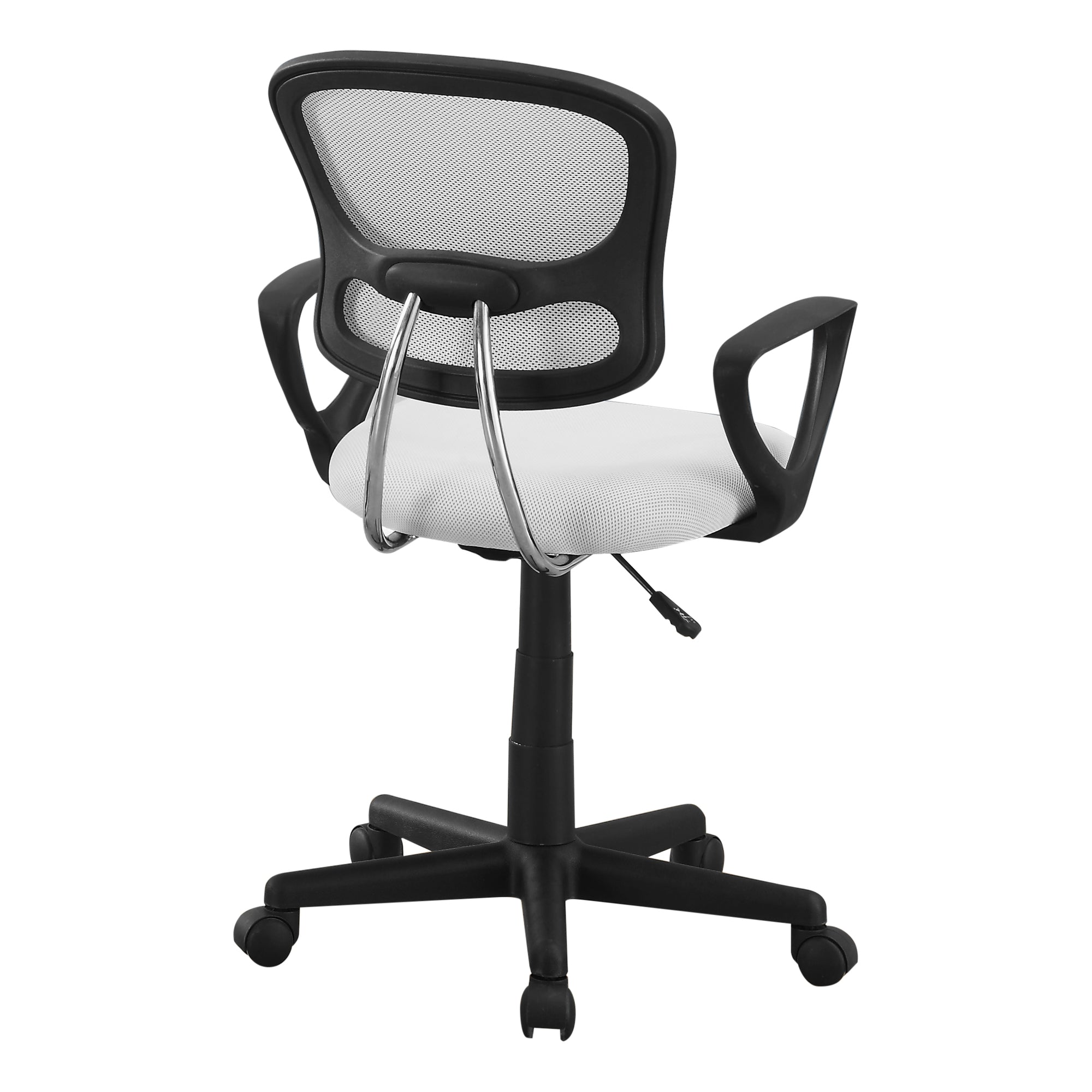 Black Polyester Seat Swivel Adjustable Task Chair Mesh Back Plastic Frame