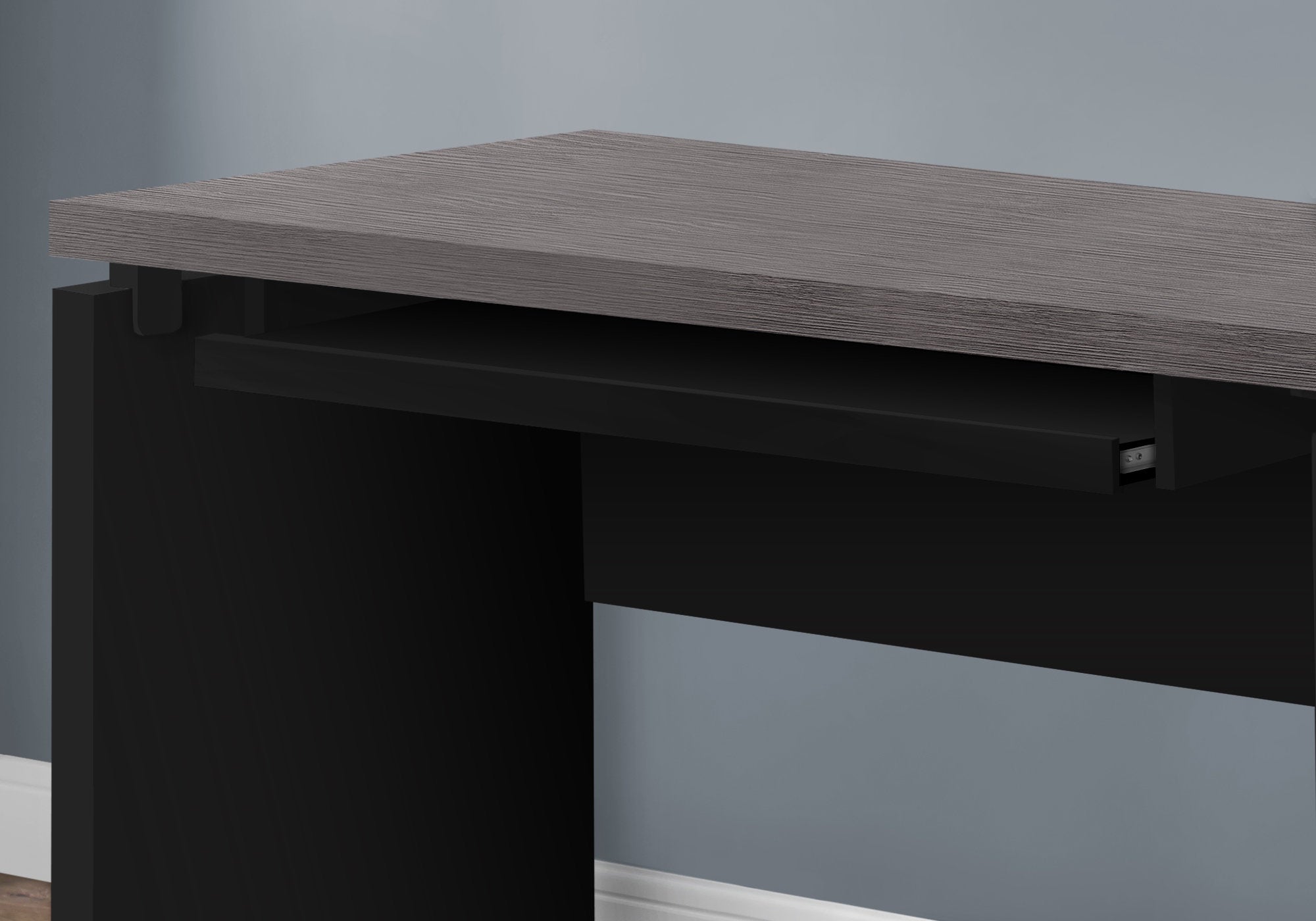 24" Gray and Black Computer Desk