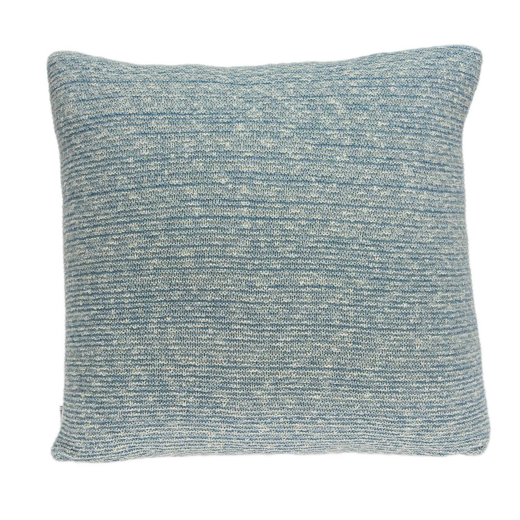 20" Aqua Teal Woven Cotton Blend Throw Pillow