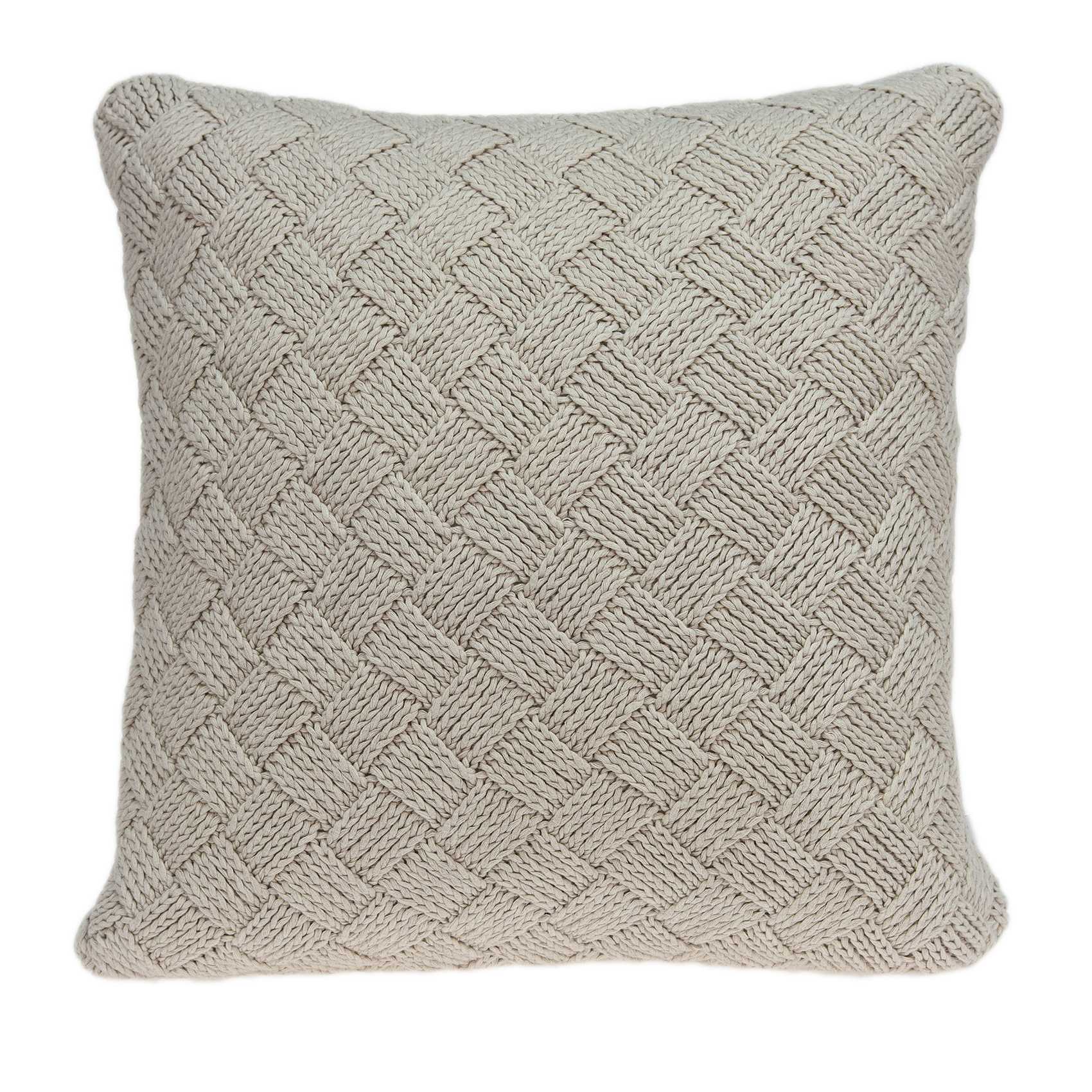 20" X 7" X 20" Charming Transitional Beige Accent Pillow Cover With Poly Insert