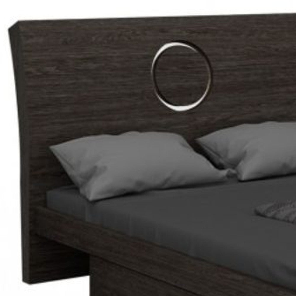 Four Piece Gray Solid Wood Bedroom Set With Mirror