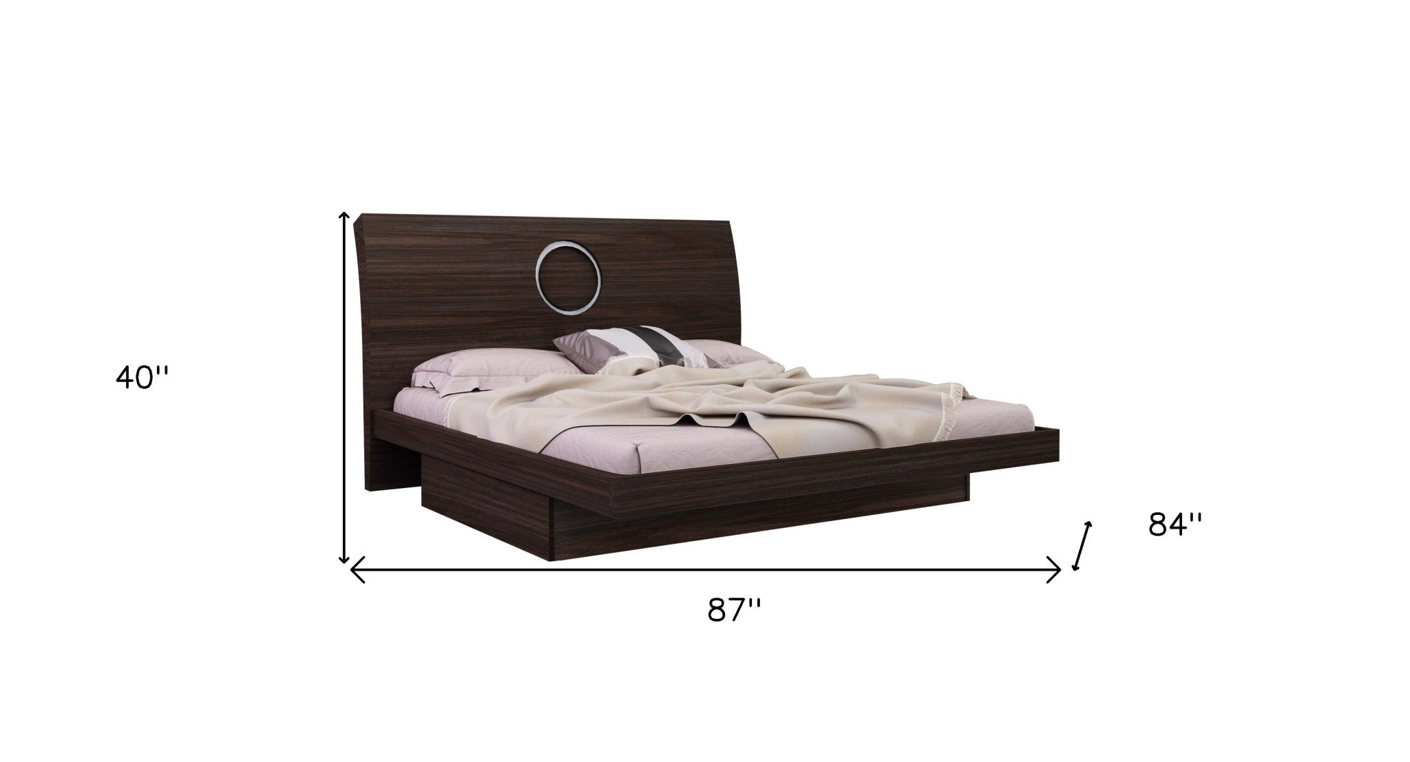 Four Piece Wood Brown Solid Wood Bedroom Set With Mirror