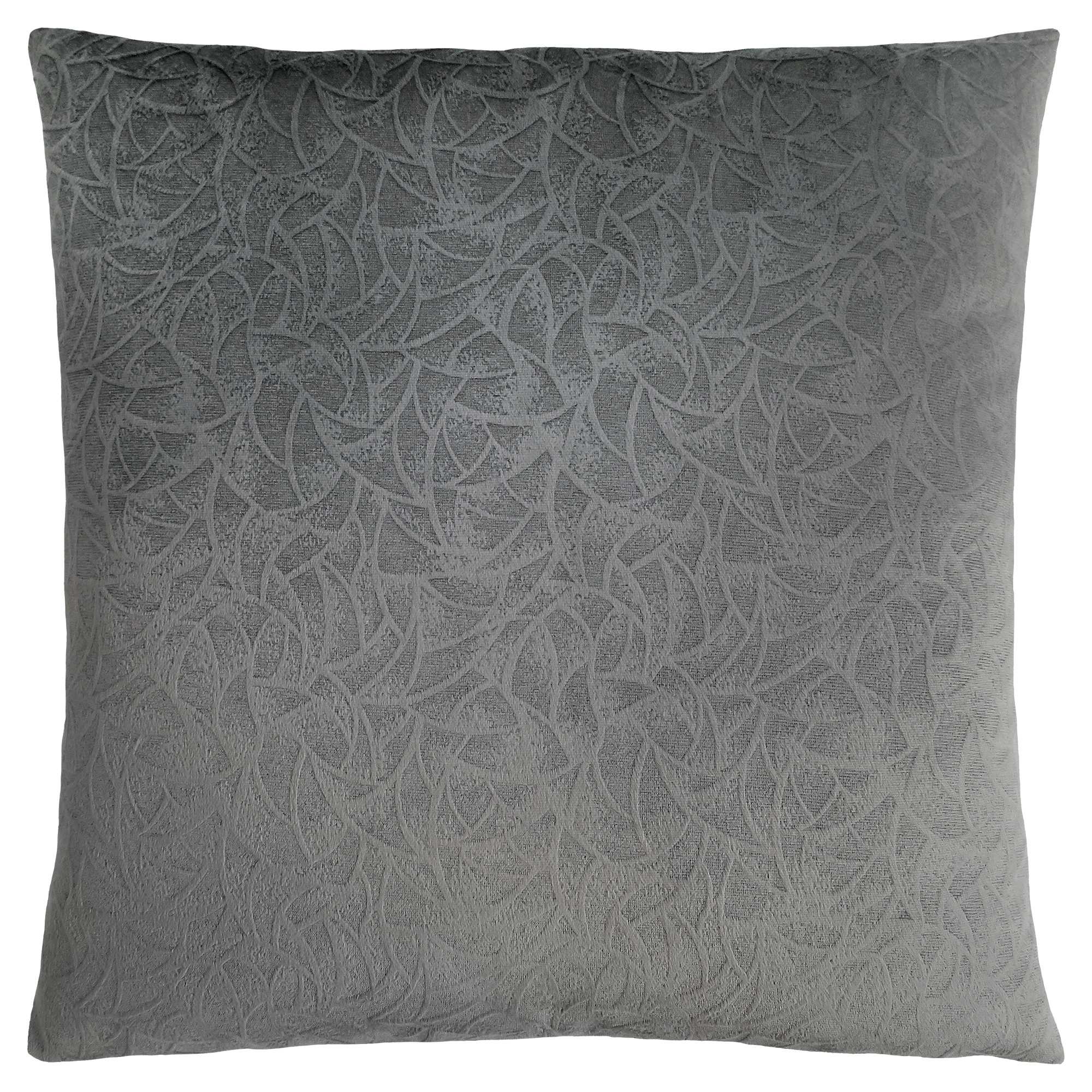 18" X 18" Taupe Velvet Polyester Abstract Zippered Pillow