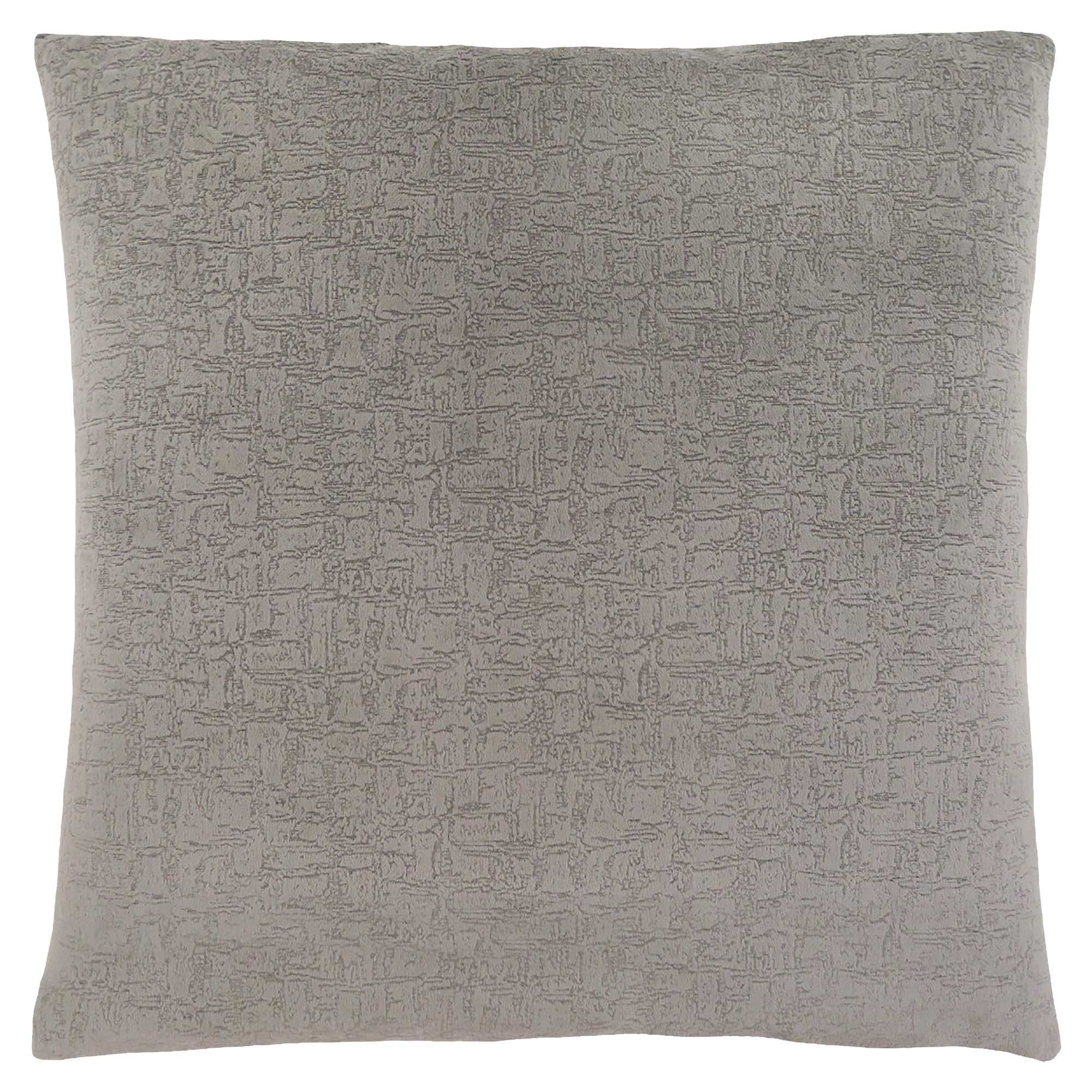 18" X 18" Gray Velvet Polyester Mosaic Zippered Pillow