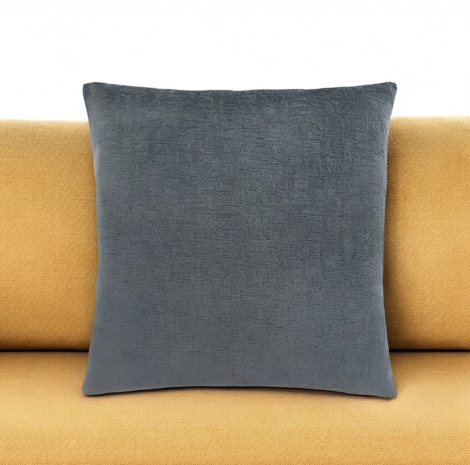 18" X 18" Gray Velvet Polyester Mosaic Zippered Pillow