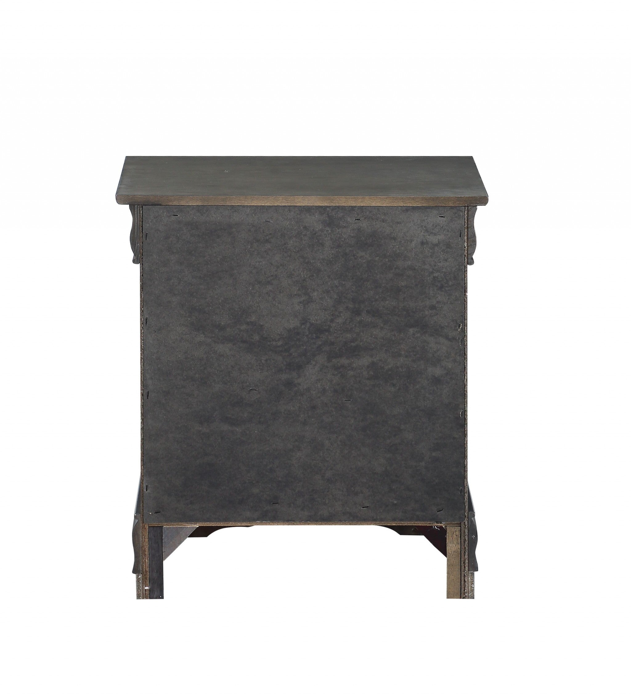 24" Platinum Two Drawers Nightstand