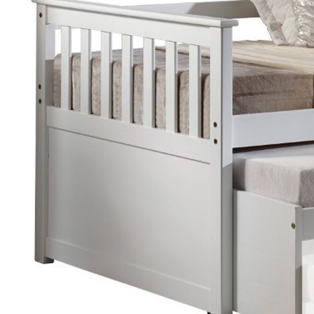 Twin Brown And Gray Bed With Trundle