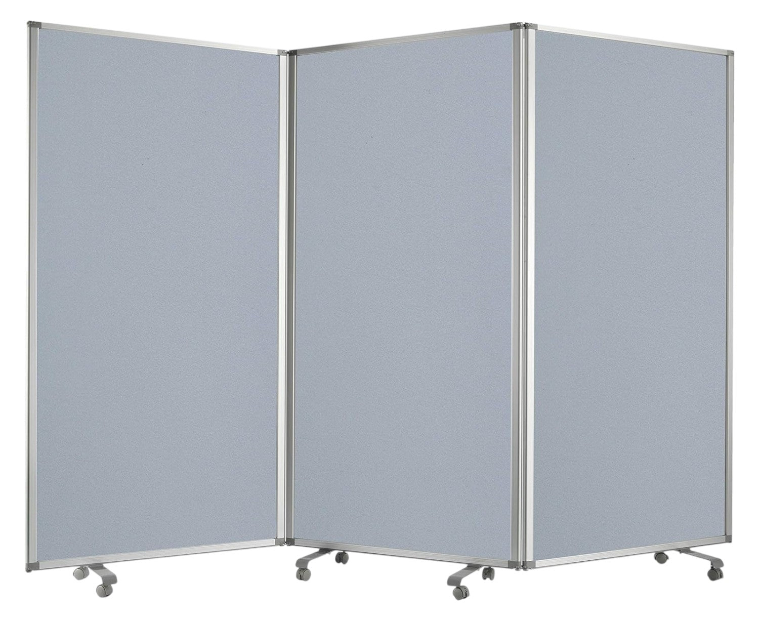 71" Gray Iron Folding Three Panel Screen Room Divider