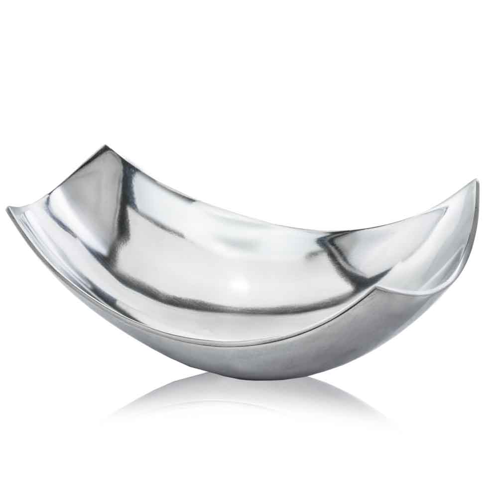 5" Silver Buffed Aluminum Decorative Bowl