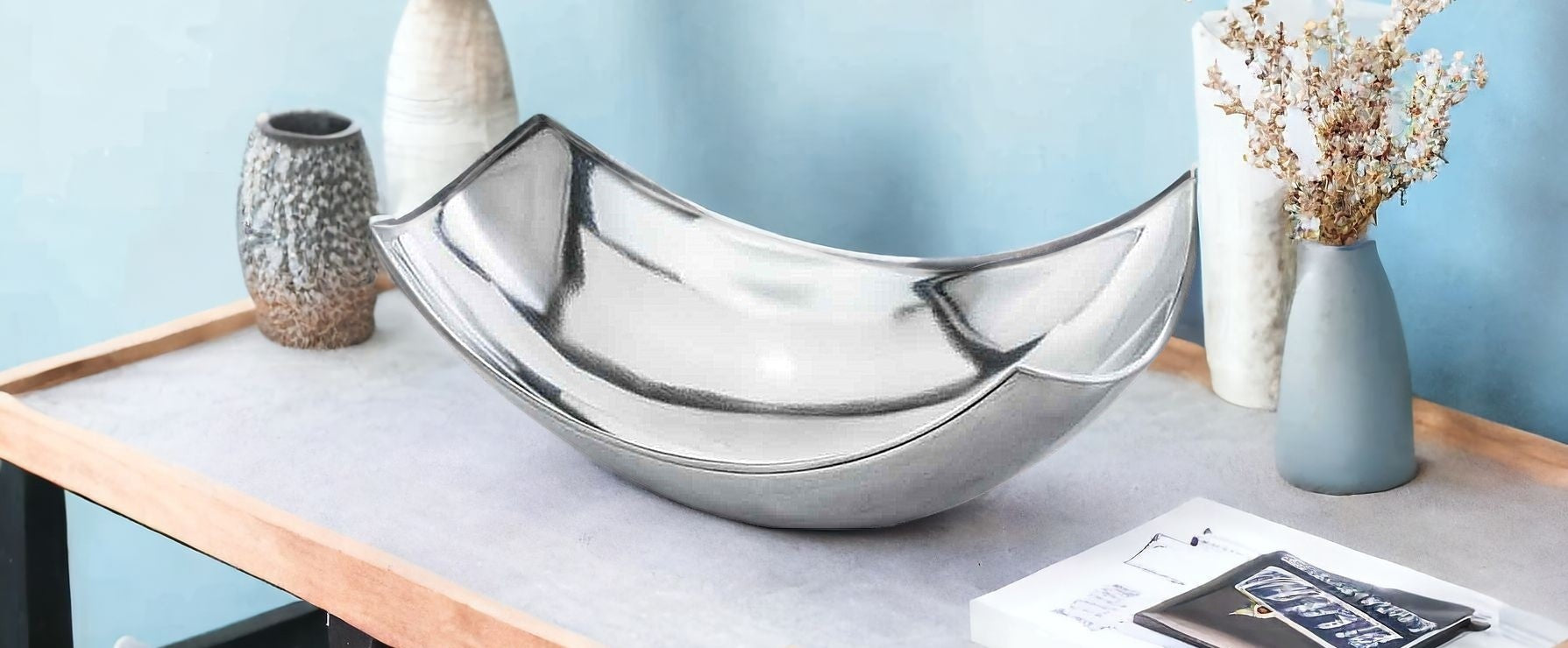 5" Silver Buffed Aluminum Decorative Bowl