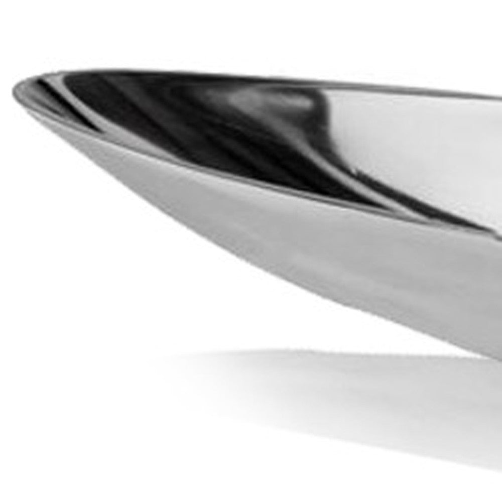 20" Contempo Shiny Silver Short Boat Tray