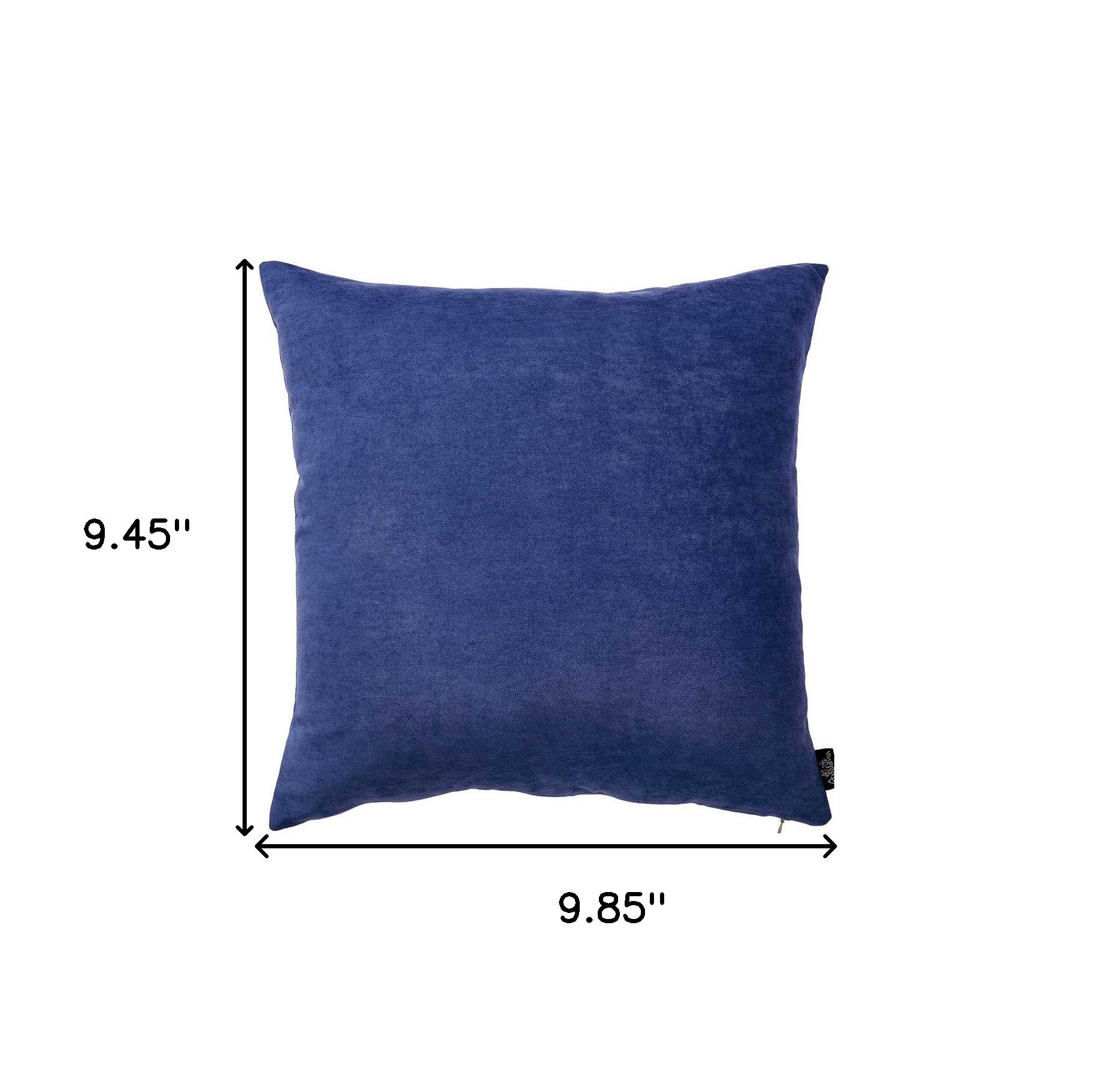 Set Of 2 Sapphire Blue Brushed Twill Decorative Throw Pillow Covers