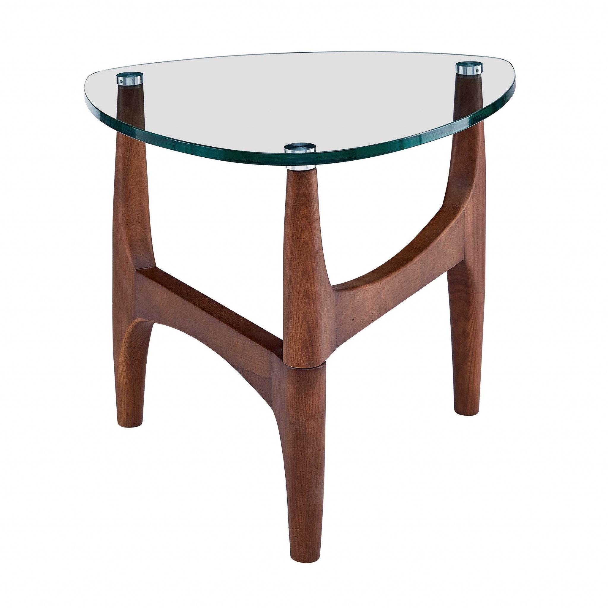 20" Clear Tempered Glass End Table