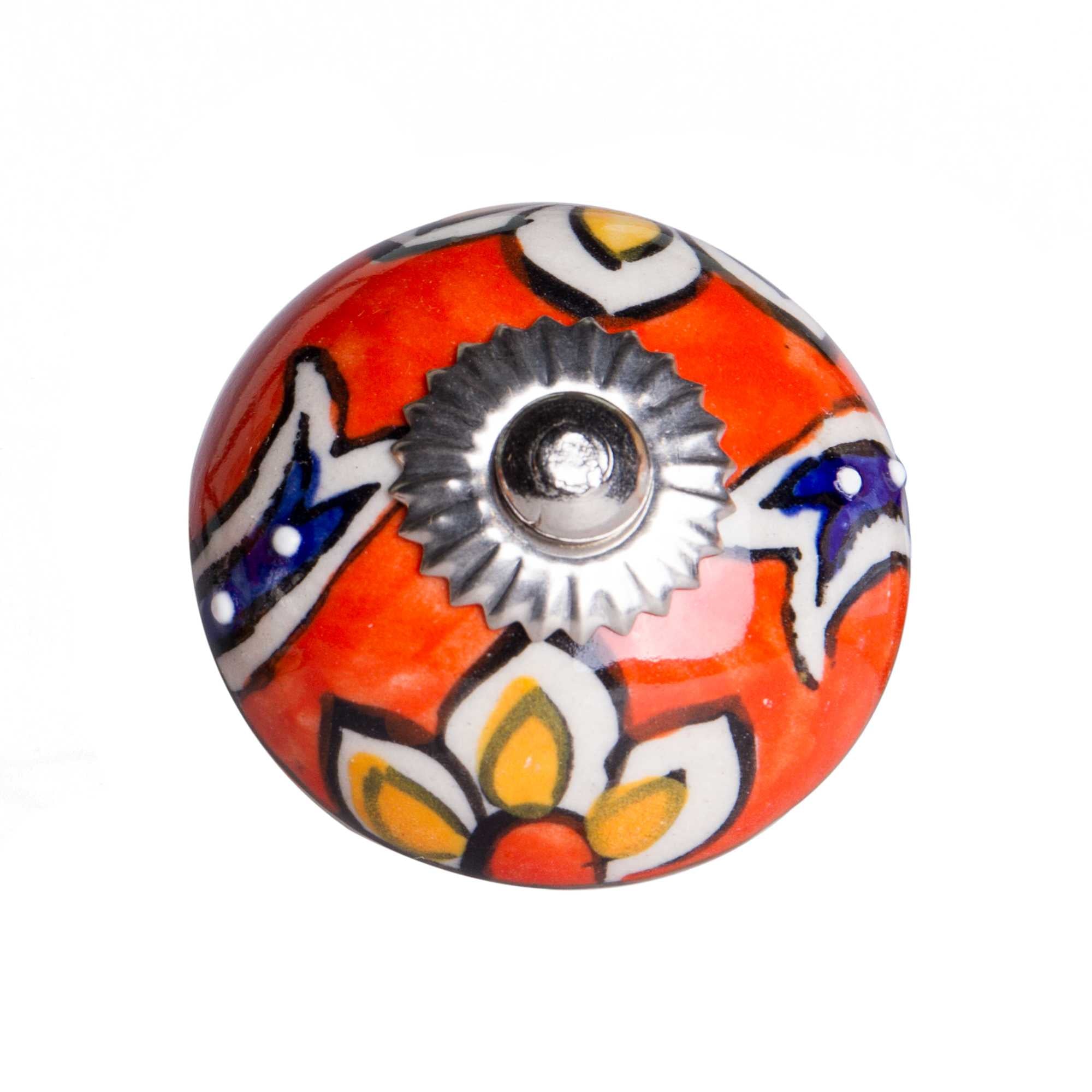 1.5" X 1.5" X 1.5" Ceramic Metal Multicolor 8 Pack Knob