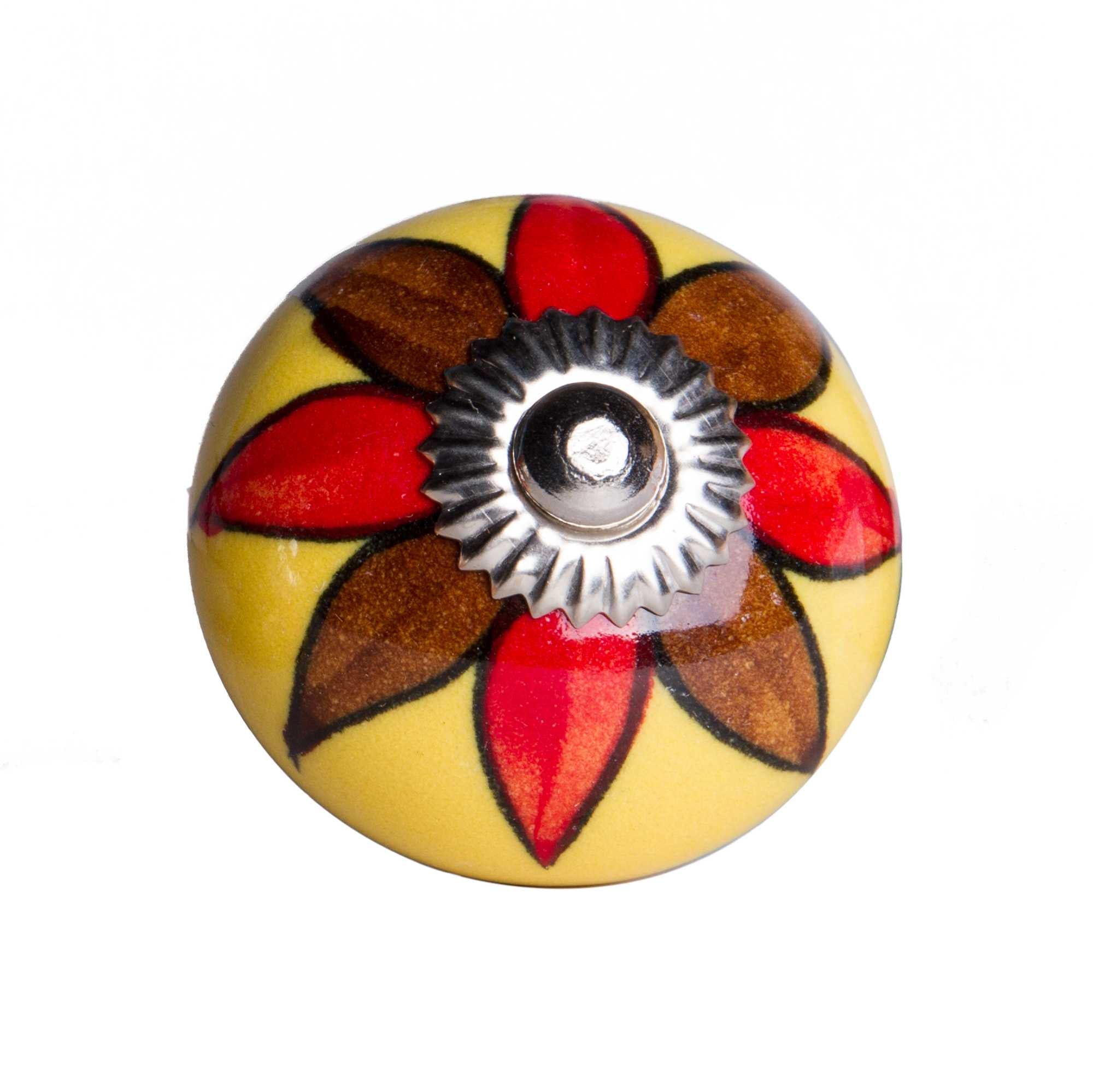 1.5" X 1.5" X 1.5" Ceramic Metal Multicolor 8 Pack Knob