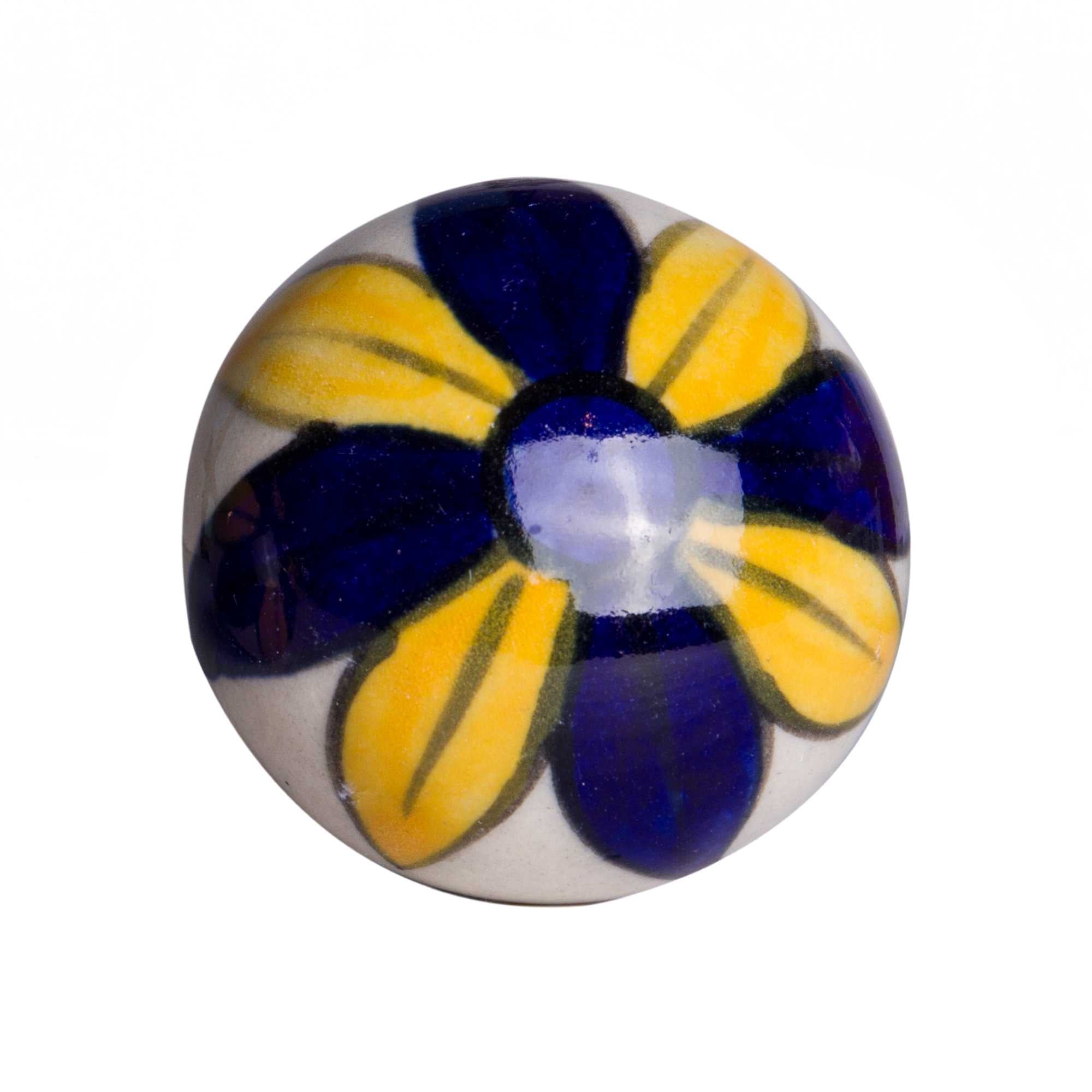 1.5" X 1.5" X 1.5" Ceramic Metal Multicolor 8 Pack Knob