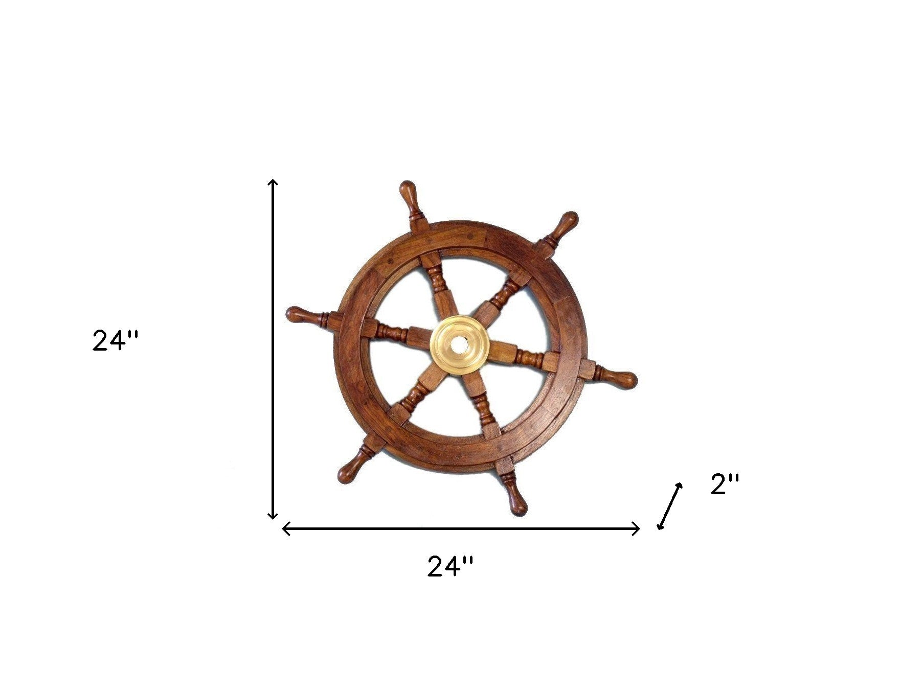 24" X 24" X 2" Ship Wheel