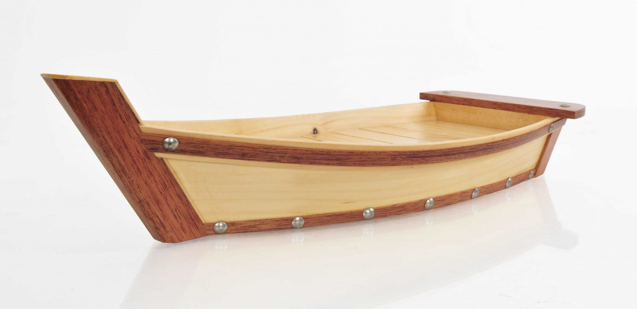 6.25" X 16.75" X 3.37"  Small Wooden Sushi Boat  Serving Tray